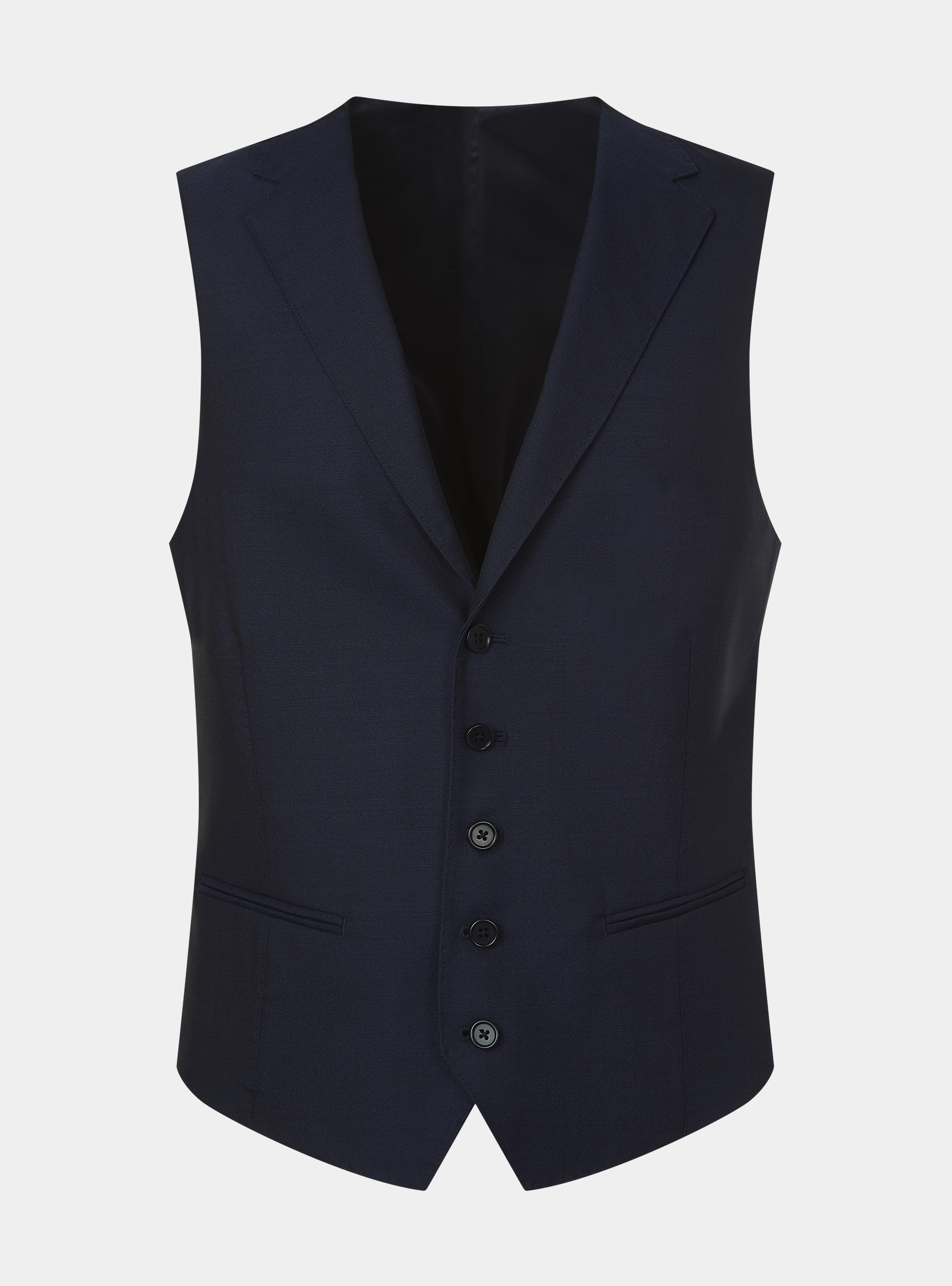 Vitale Barberis Canonico Pure Wool Waistcoat, NAVY BLUE