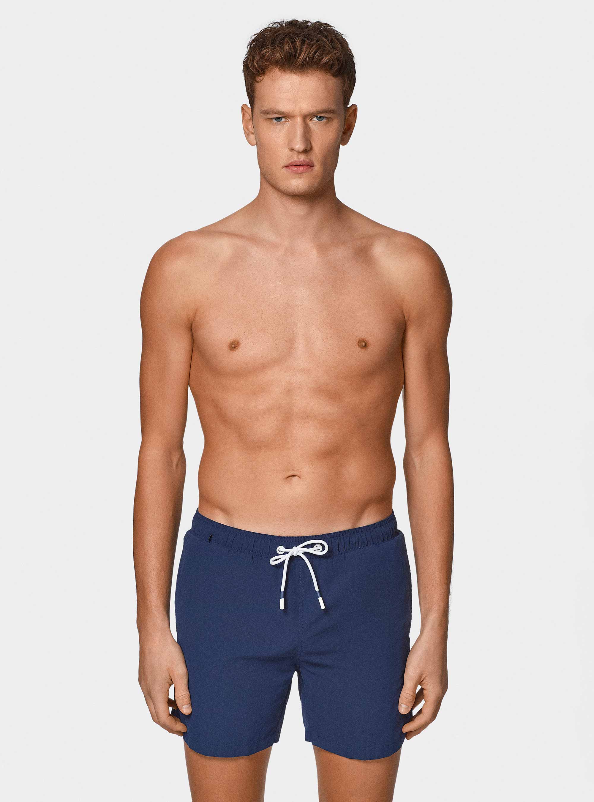 Solid-coloured swimwear, BLUE