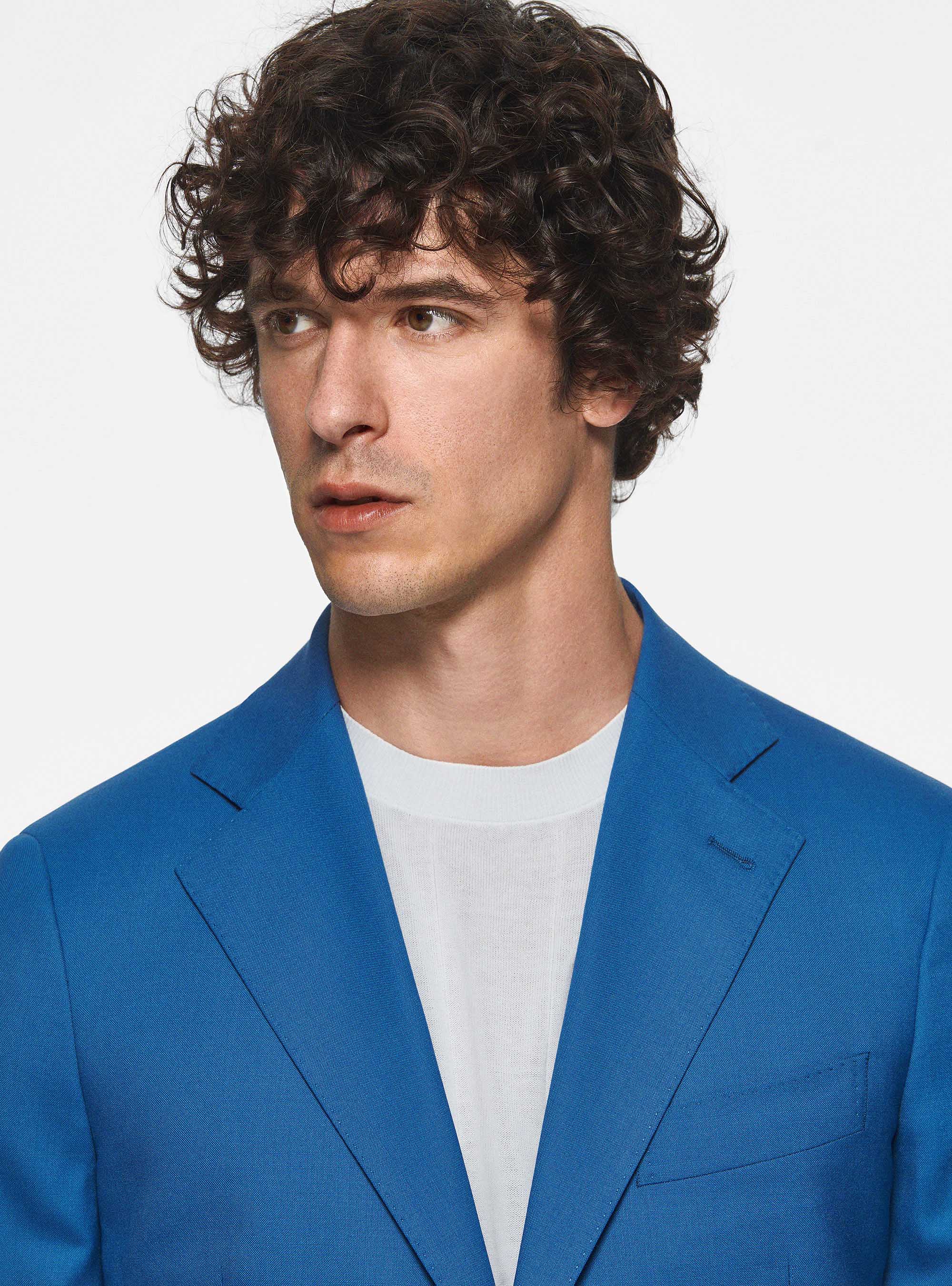 Veste en pure laine Vitale Barberis Canonico, 0226C CERULEO