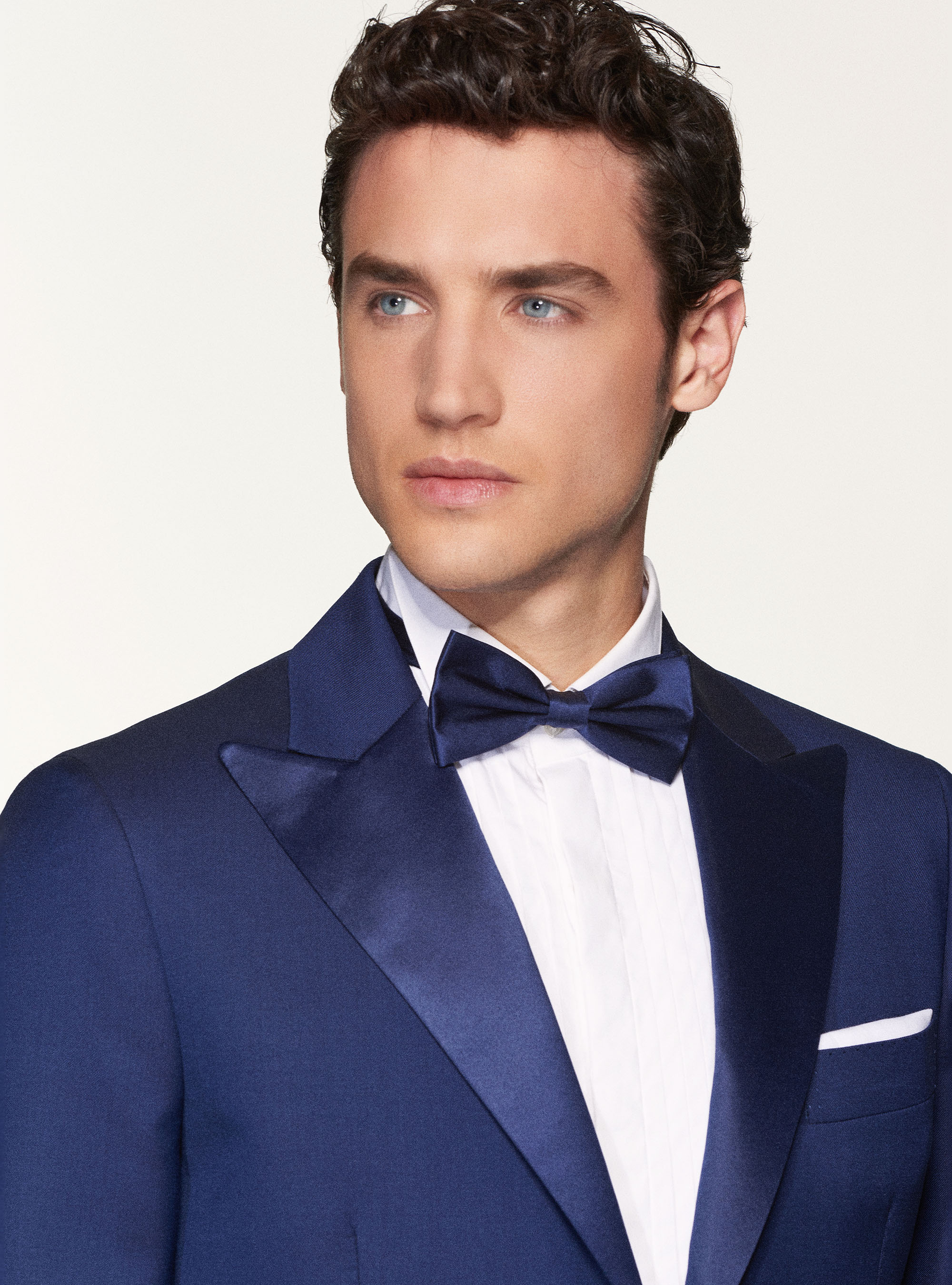 Pure superfine wool 110's Vitale Barberis Canonico tuxedo blazer, BASALT