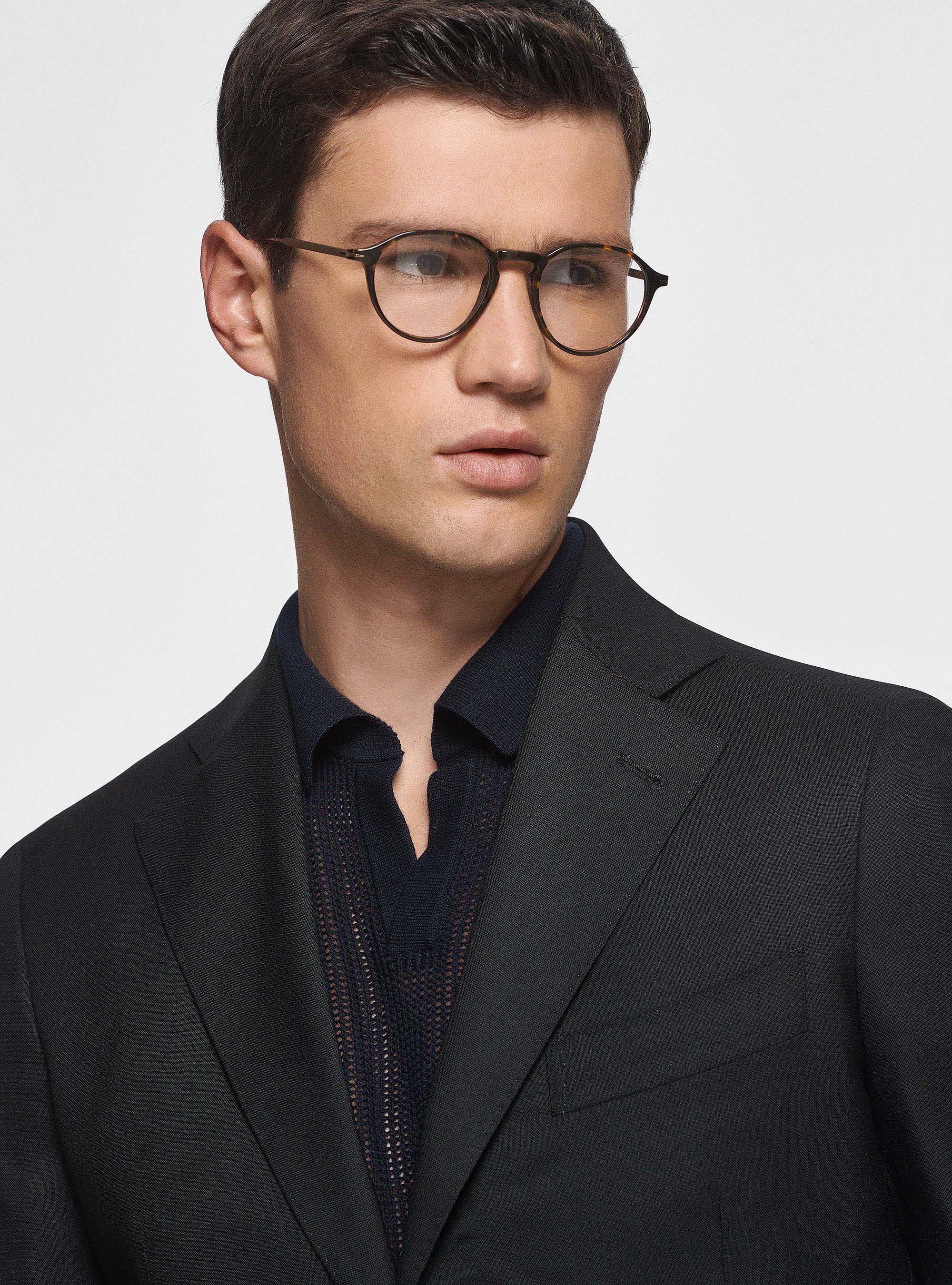 Veste en pure laine Vitale Barberis Canonico, NOIR