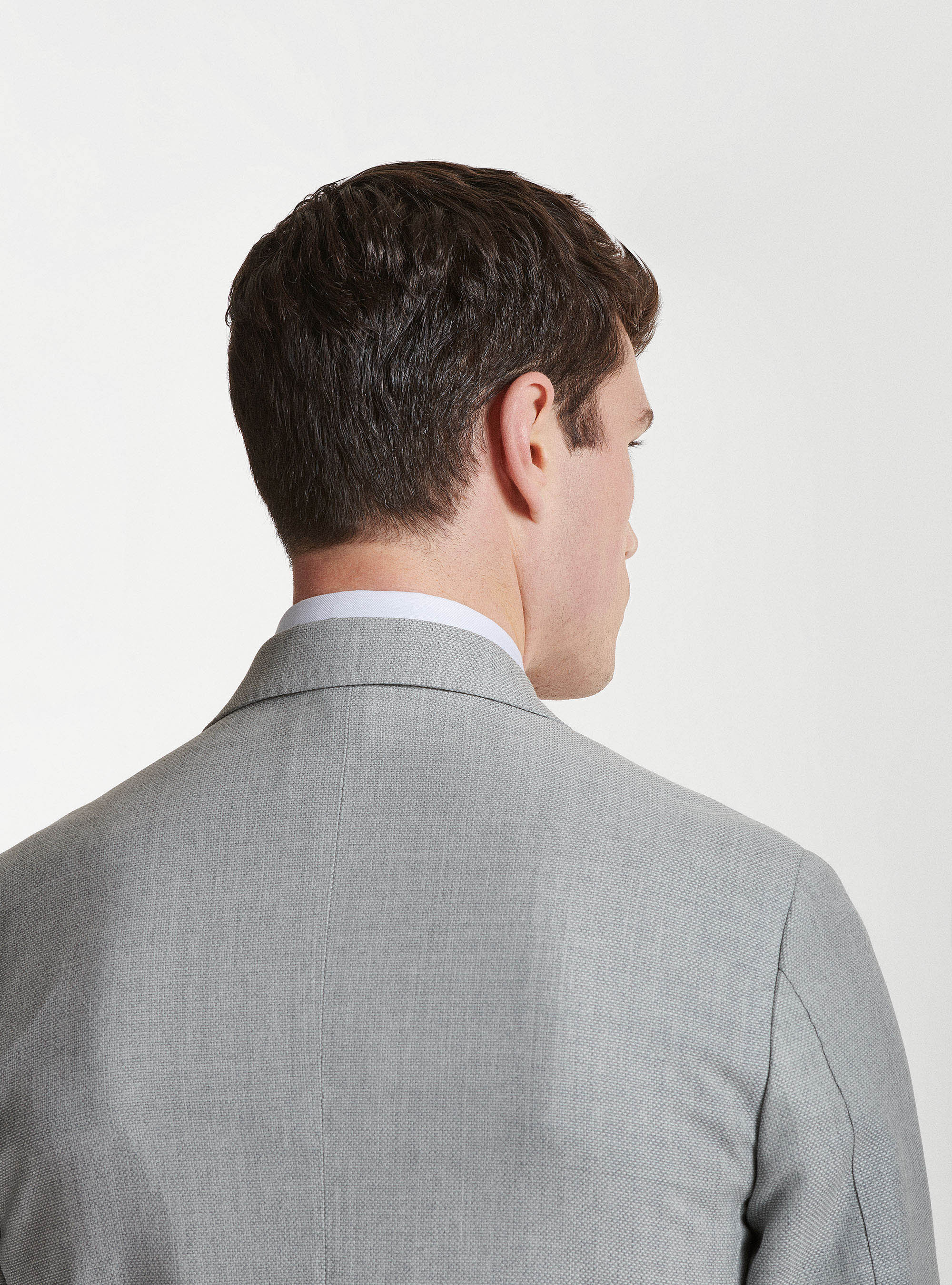 Pure wool hopsack blazer Vitale Barberis Canonico, LIGHT GREY MELANGE