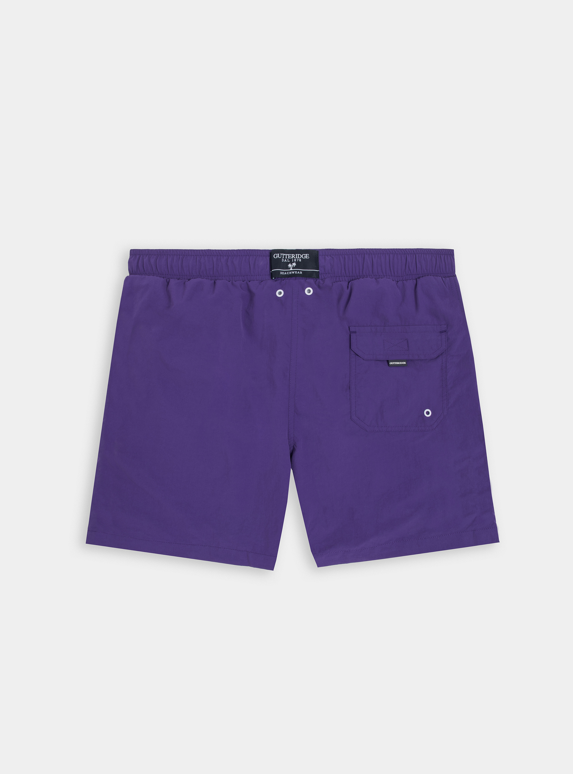 Costume da bagno basico tinta unita, VIOLA SCURO 0403C
