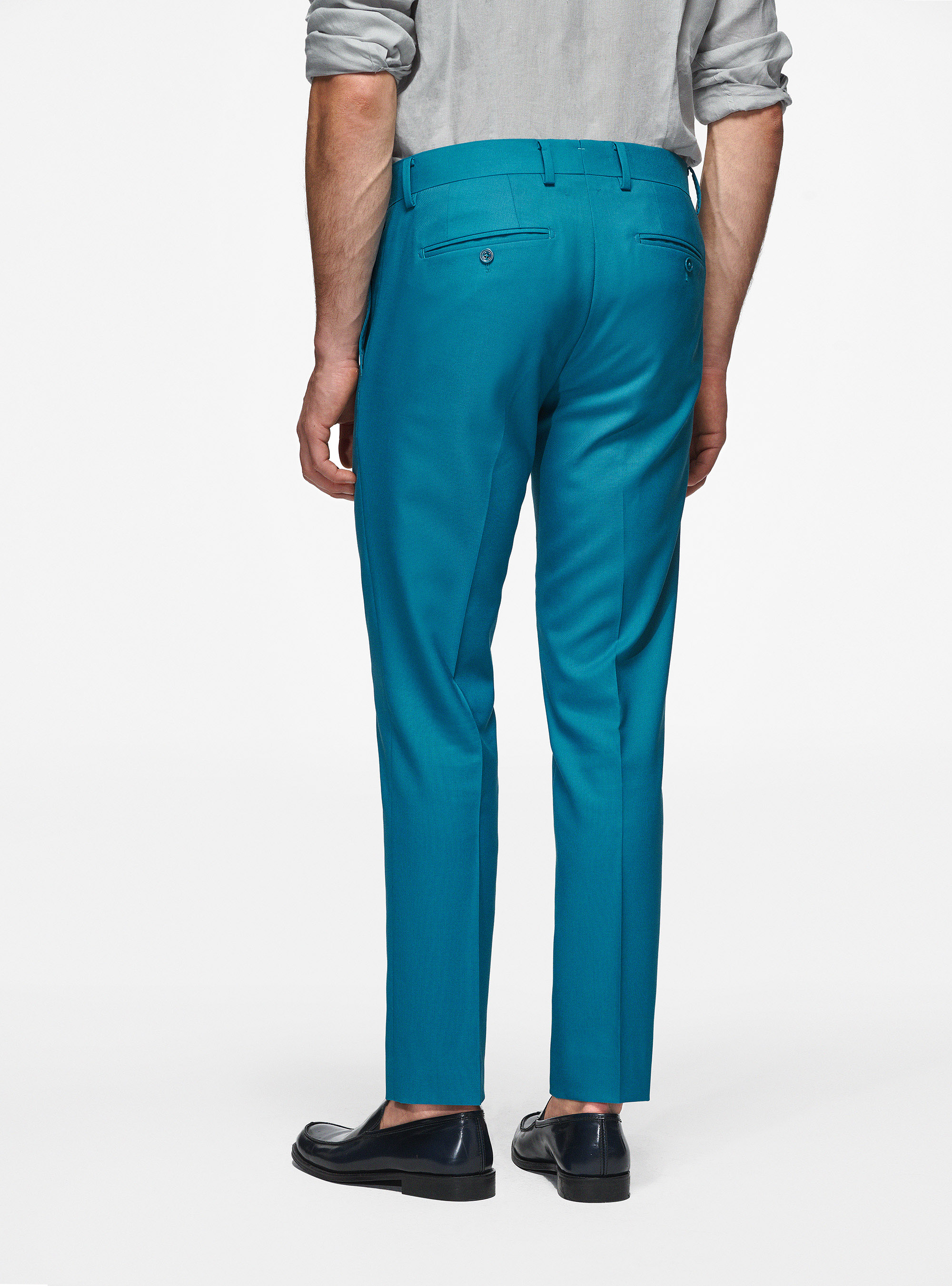 Pantalon en pure laine Vitale Barberis Canonico, P&Egrave;TROLE