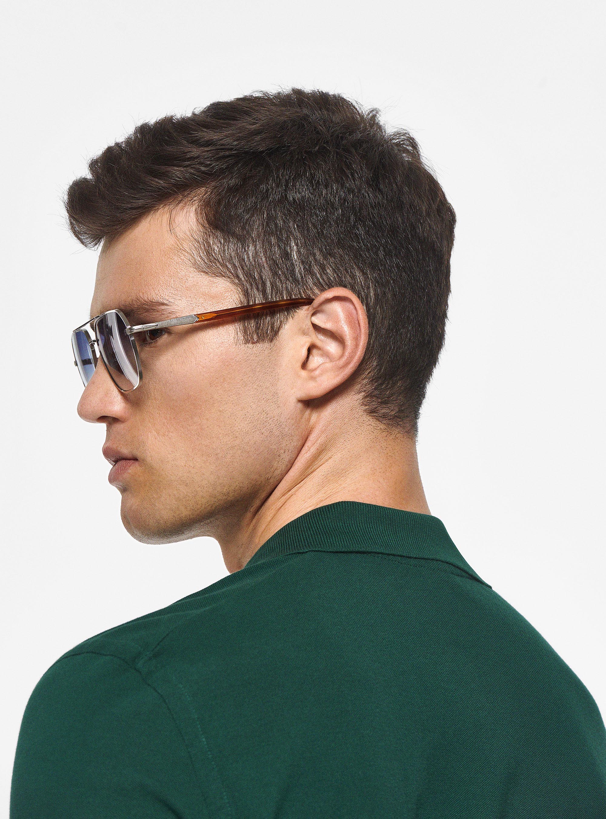 Piqu&eacute; polo shirt with embroidery, OLIVE