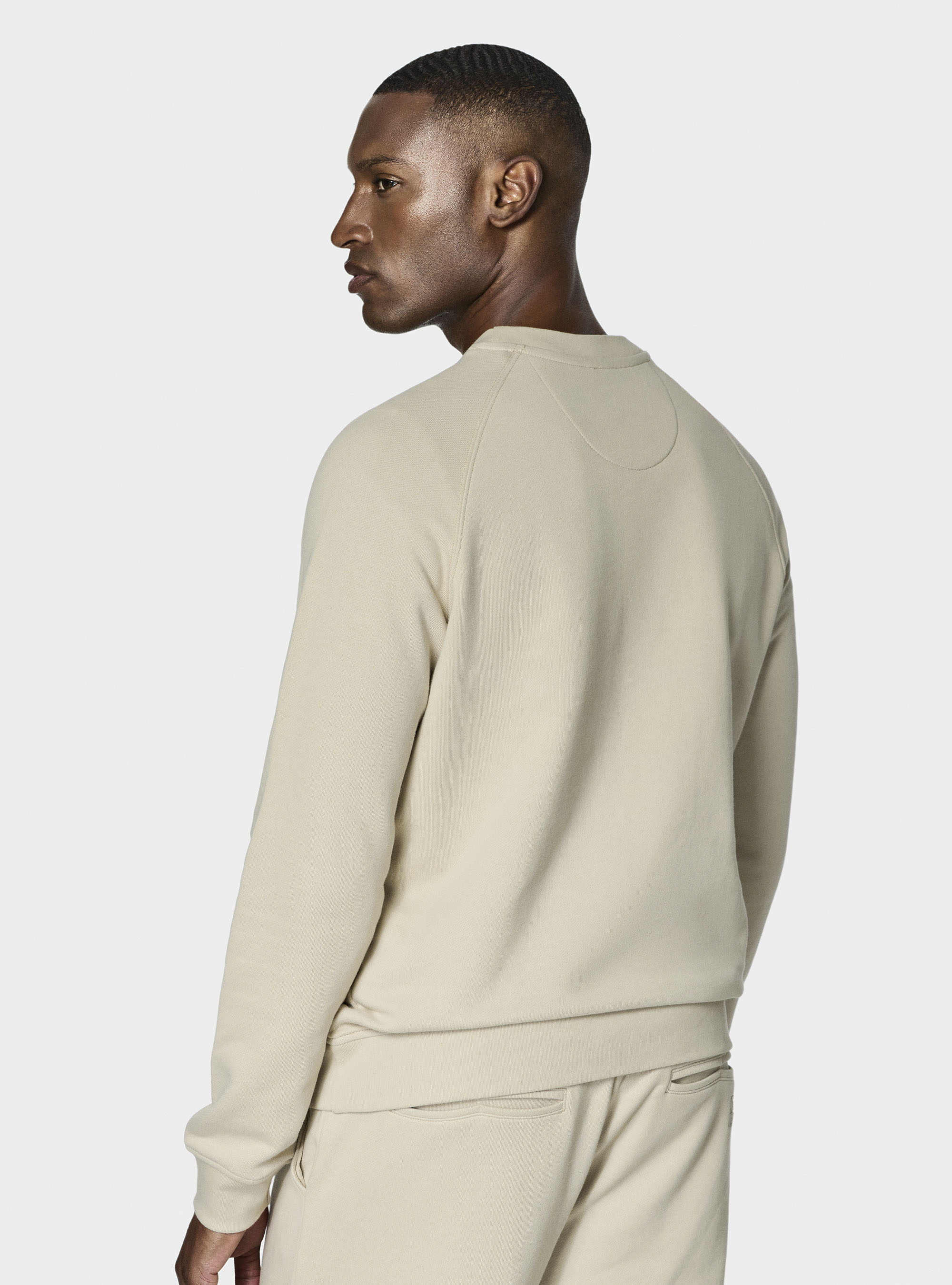 Sudadera b&aacute;sica de cuello redondo GT01, ECRU 0536C
