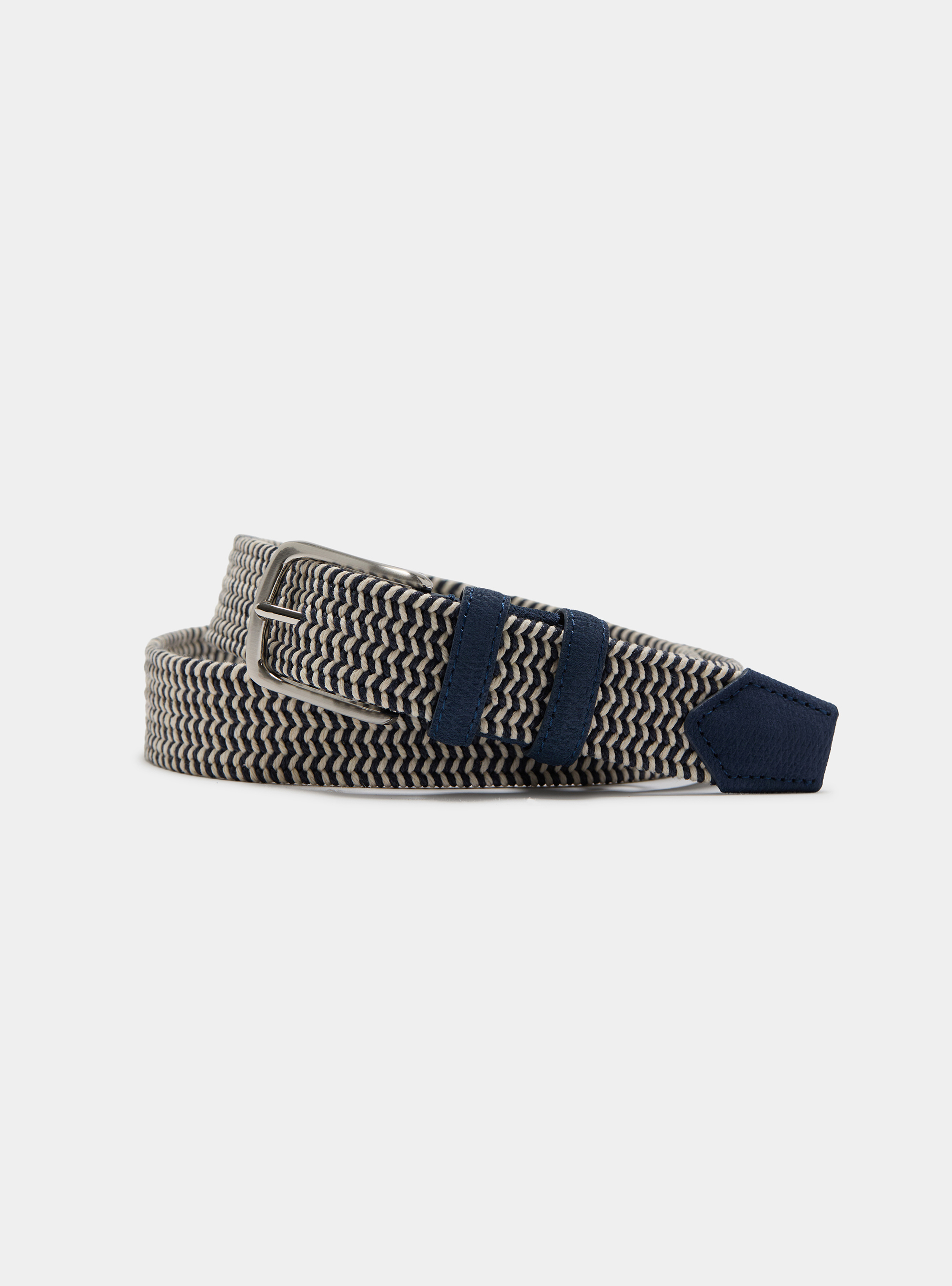 Two-color braided belt, BLUE