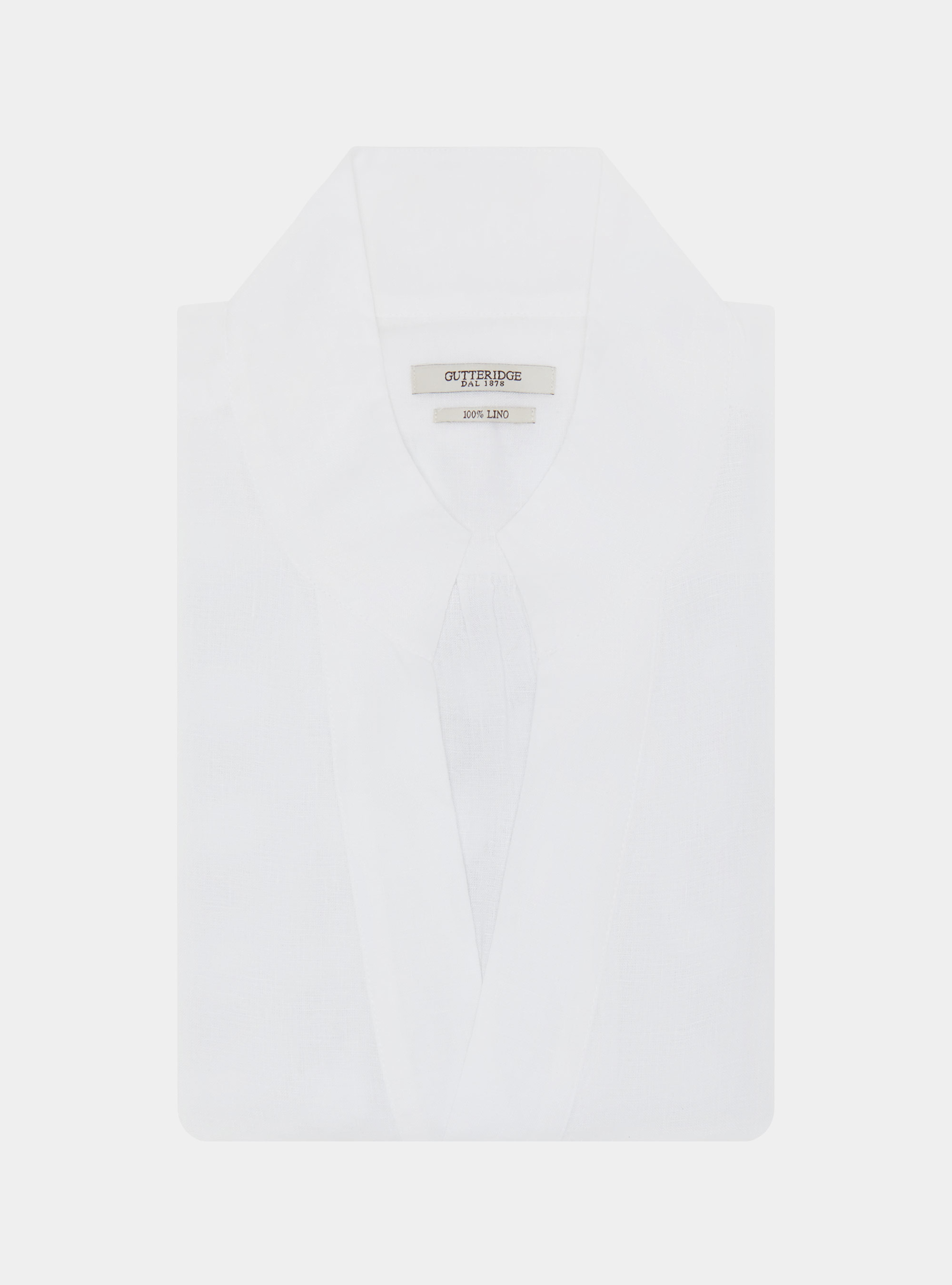 Chemise cor&eacute;enne en pur lin, BLANC