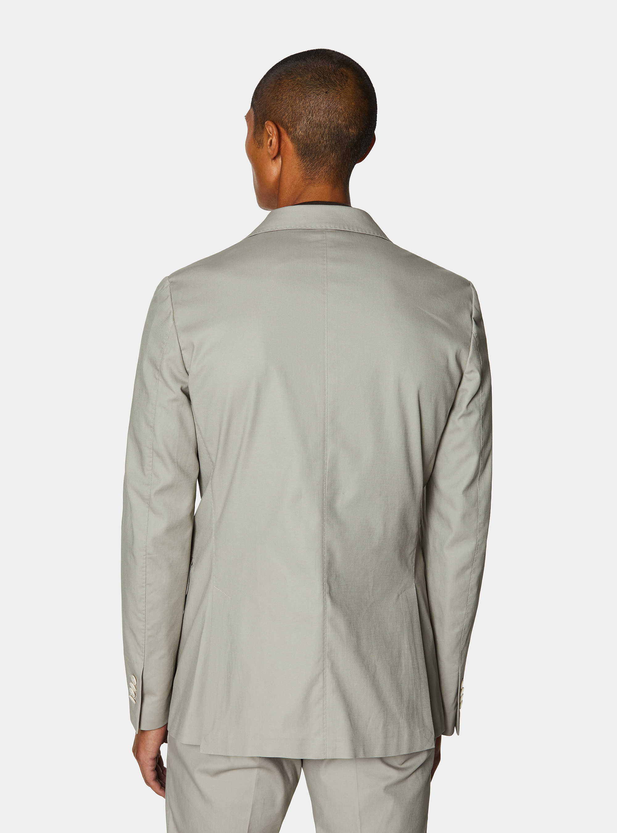 Cotton suit blazer, ECRU