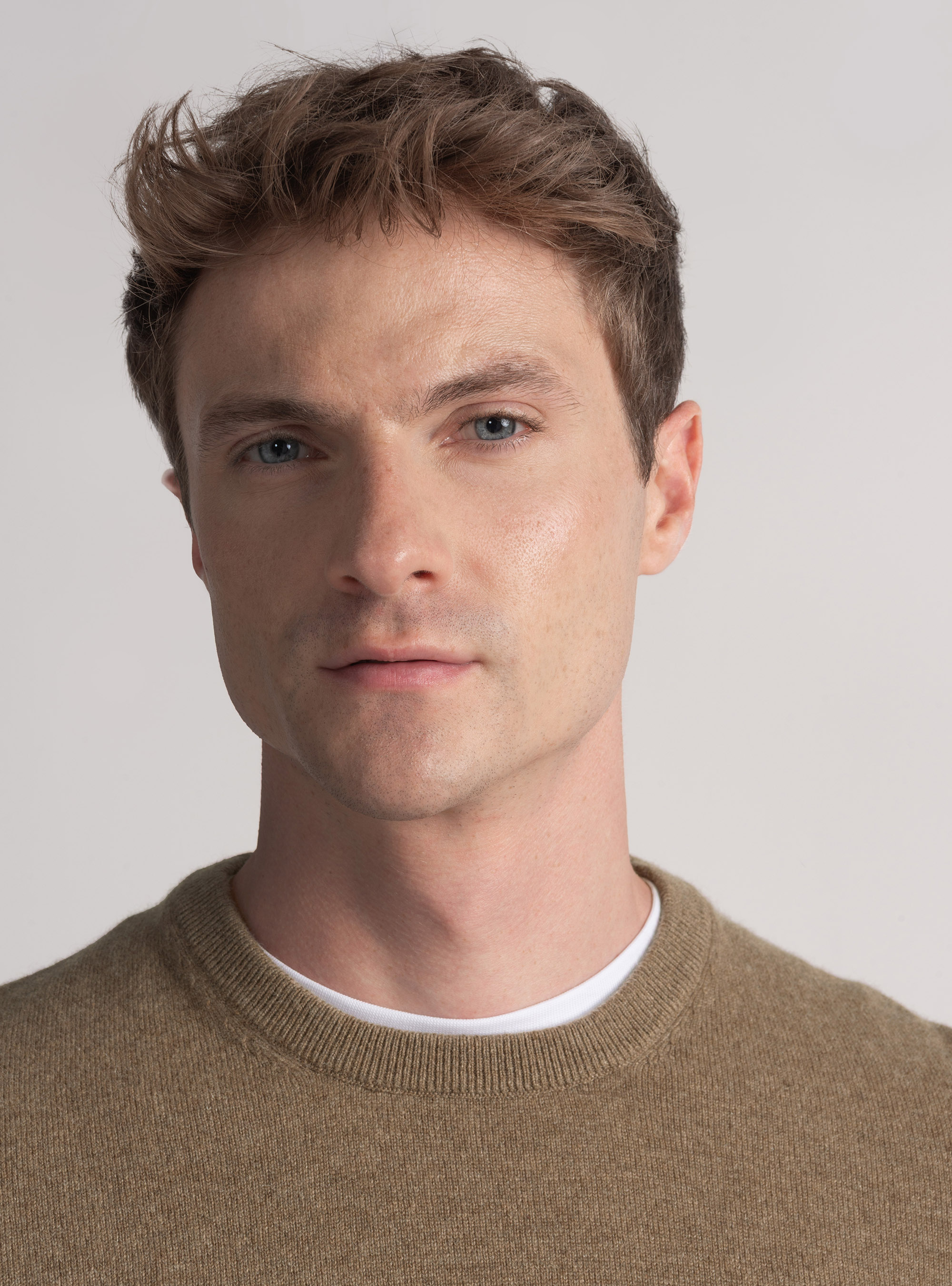 Cashmere crew-neck sweater, MUD