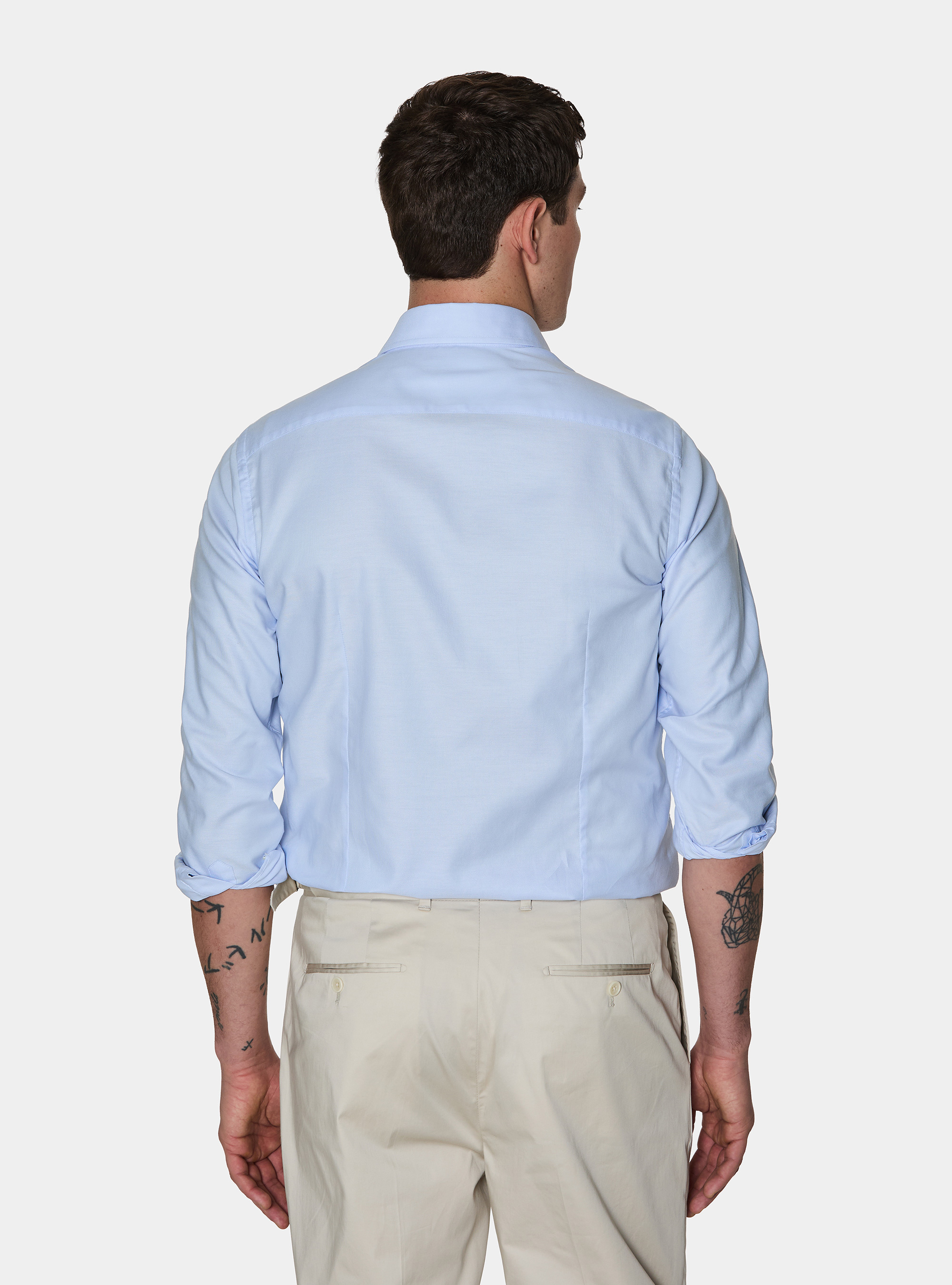 Oxford cotton shirt, AZZURRO 0290C