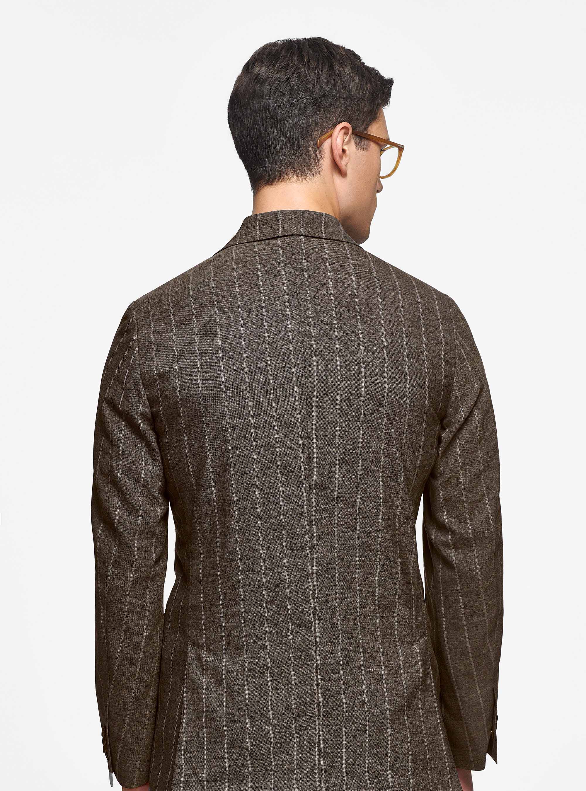 Pure wool pinstripe blazer, MUD