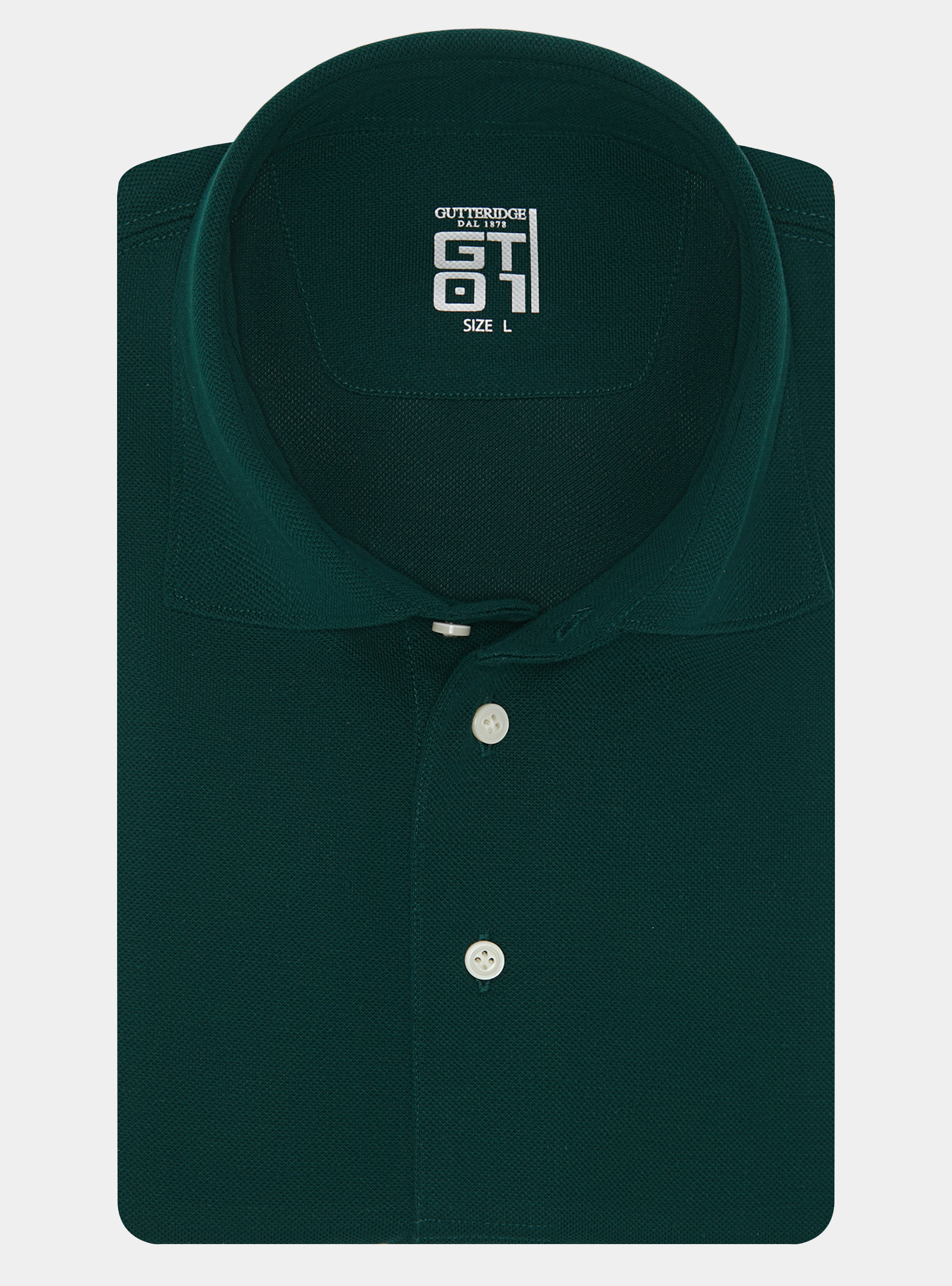 Polo GT01 in piquet stretch, OLIVA