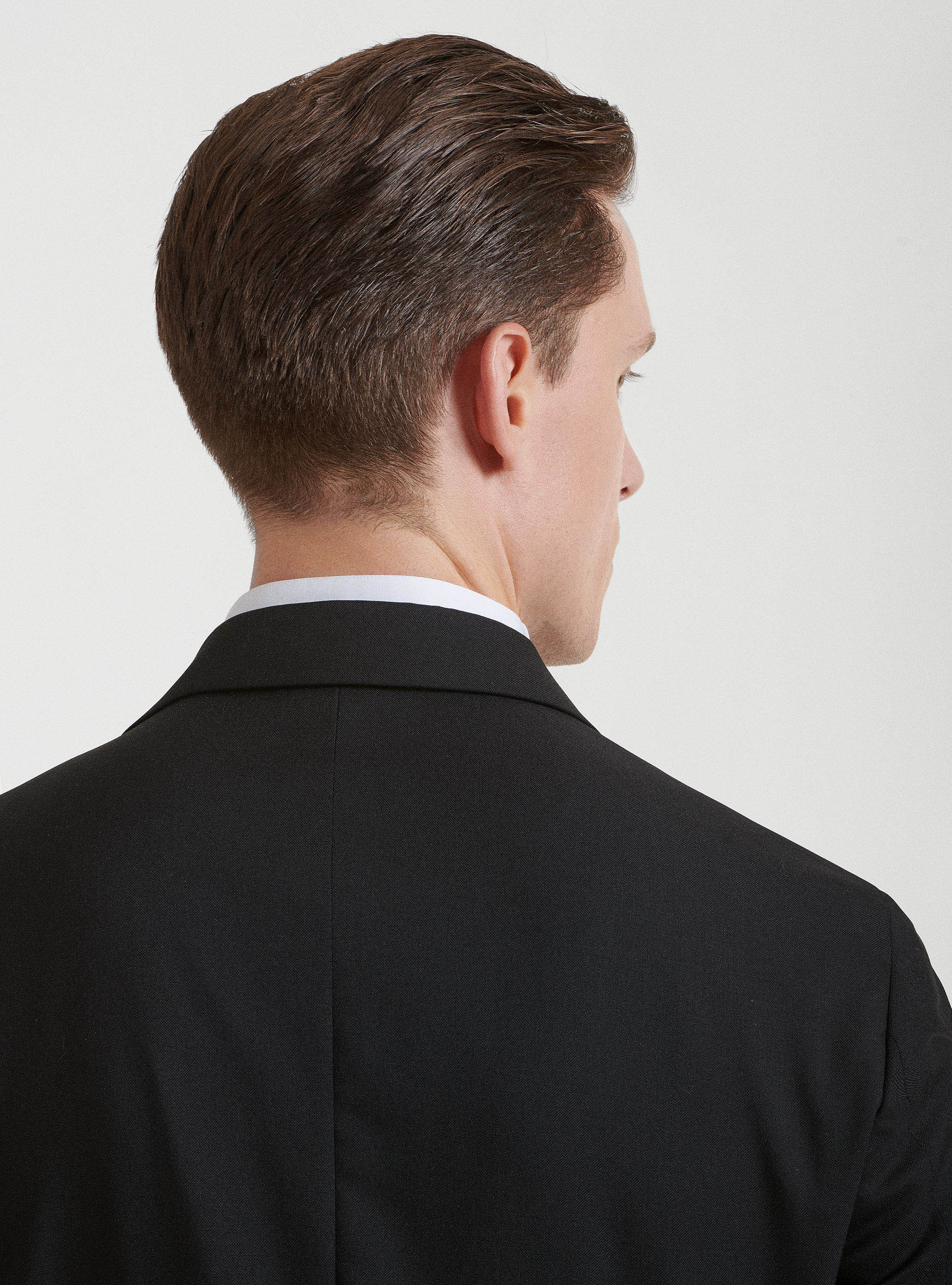 Pure wool tuxedo blazer Vitale Barberis Canonico, BLACK