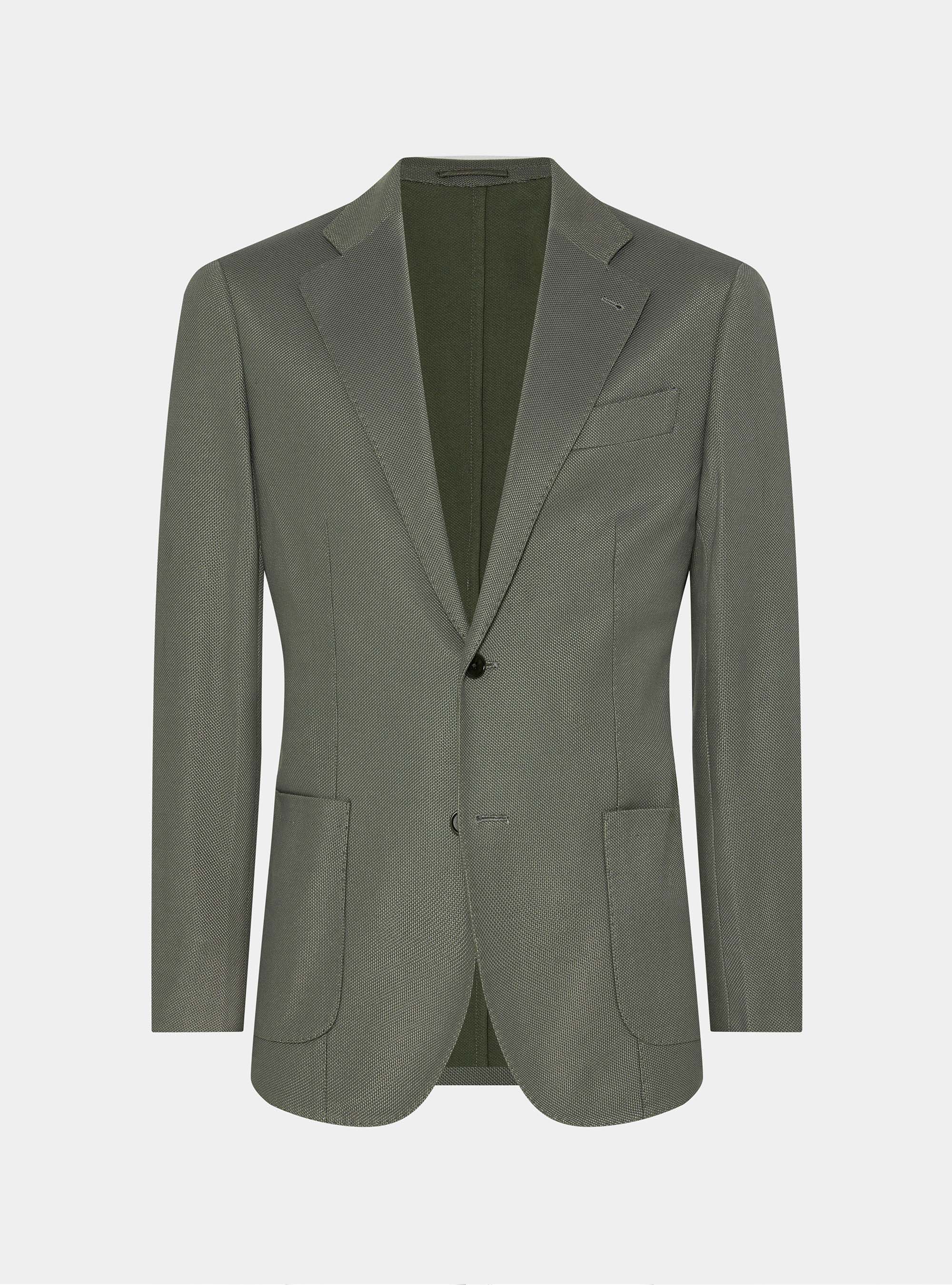 Cotton blend jersey blazer, MILITARE 0609C