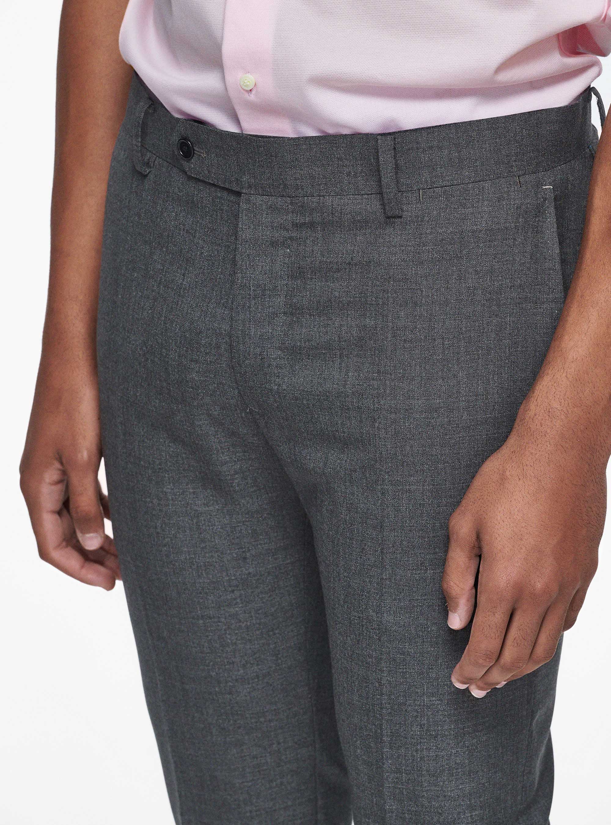 Pure wool trousers Vitale Barberis Canonico, ASFALTO 0112C