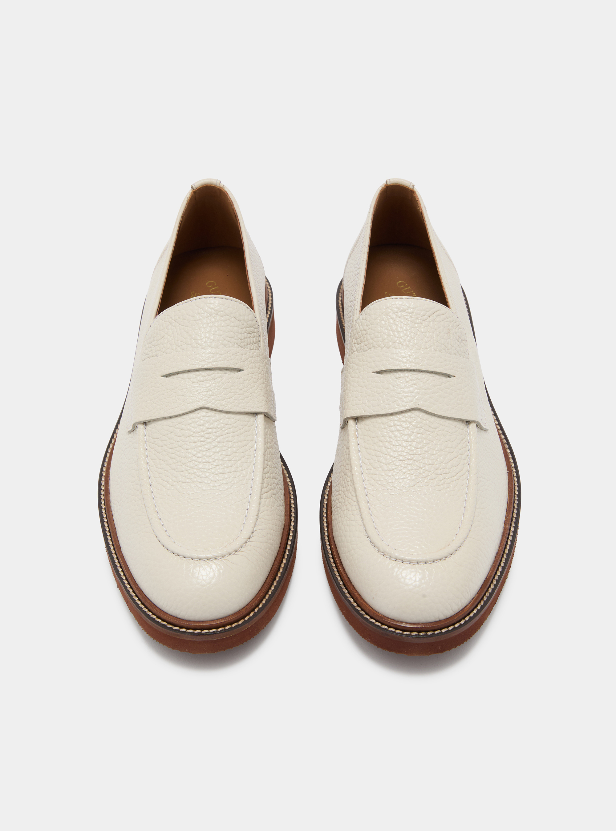 Mokassins aus weichem Leder, BIANCO 0099C