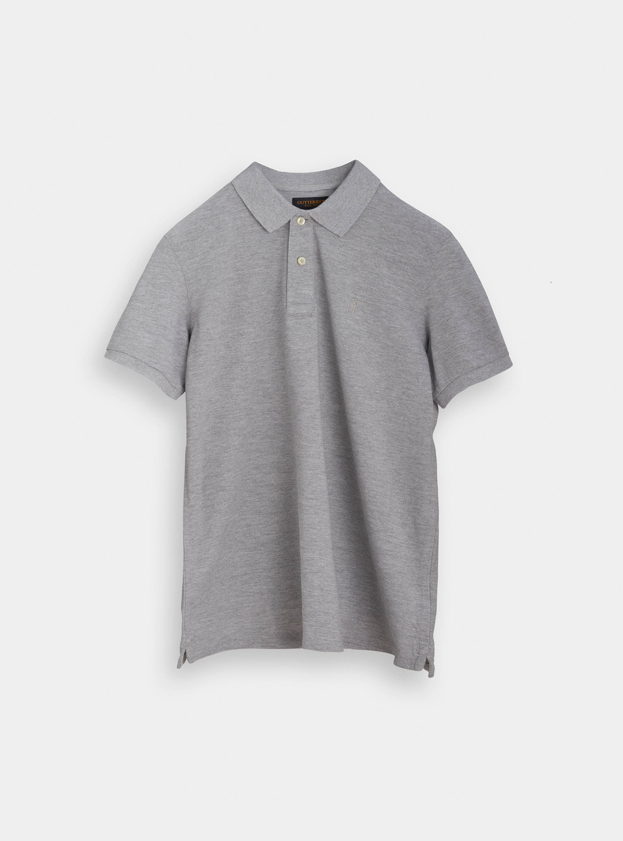 Polo classica con ricamo, GRIGIO CHIARO