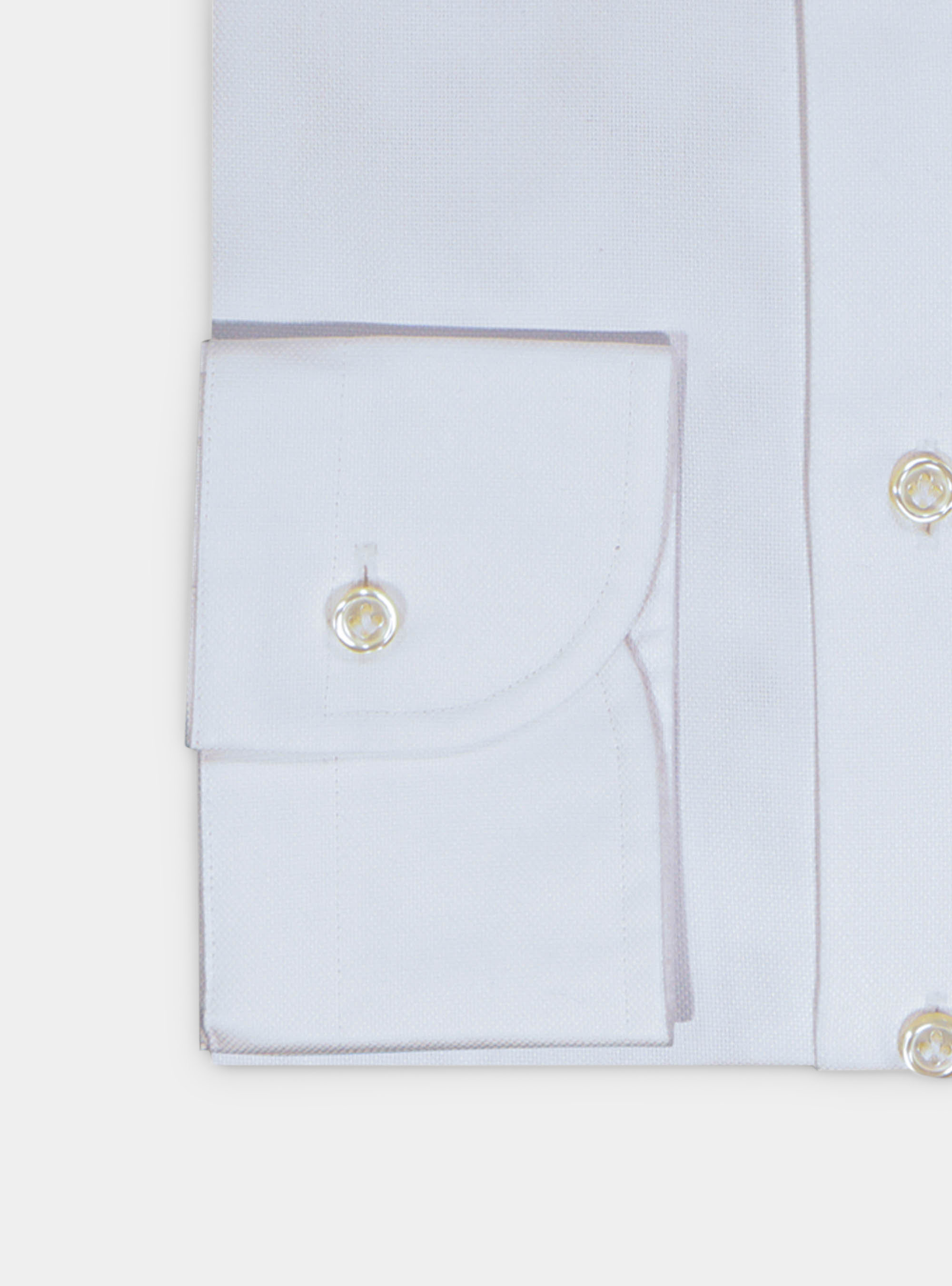 Camicia custom in cotone armaturato, BIANCO