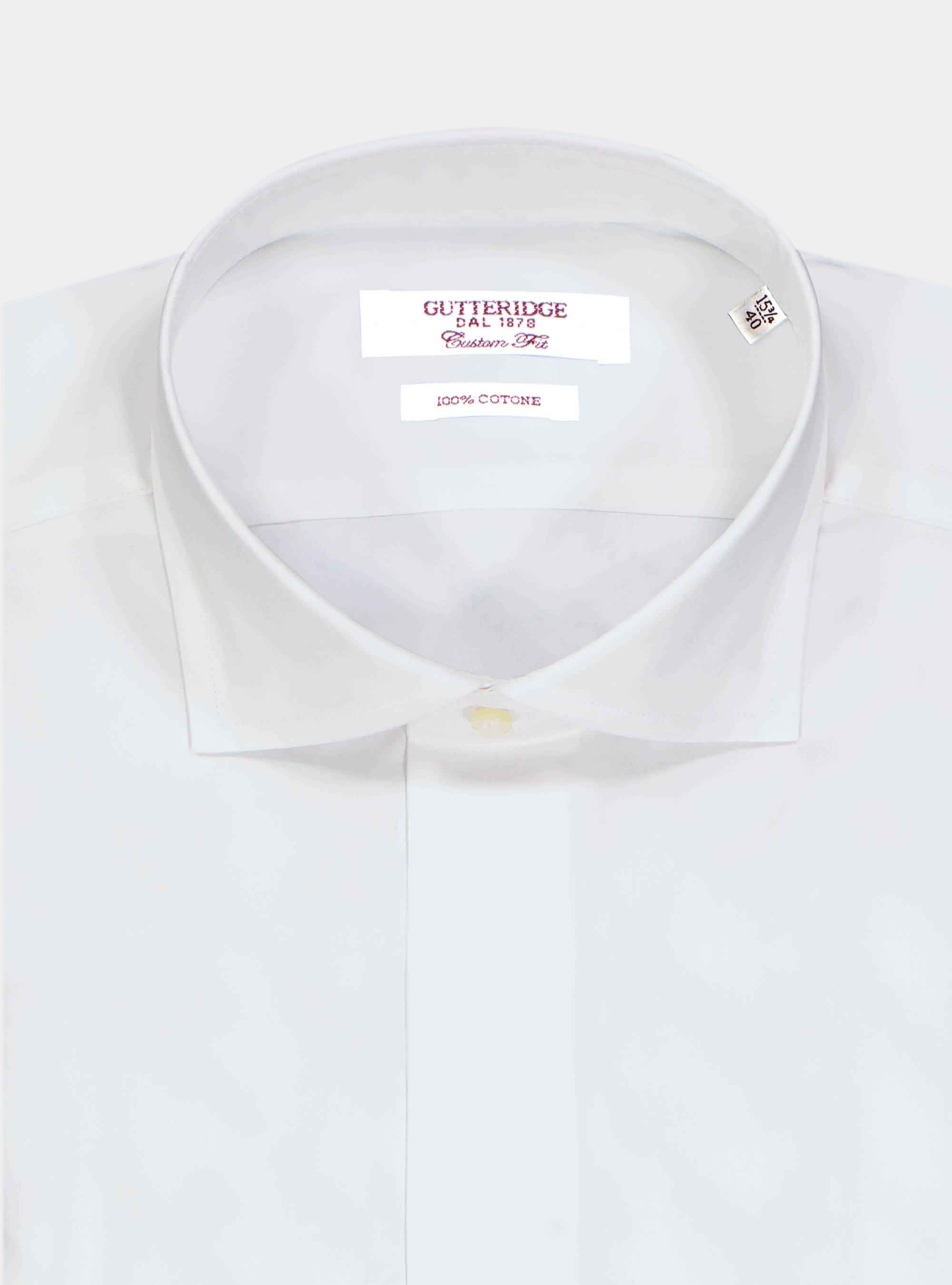 Classic comfort fit shirt in cotton muslin, WHITE