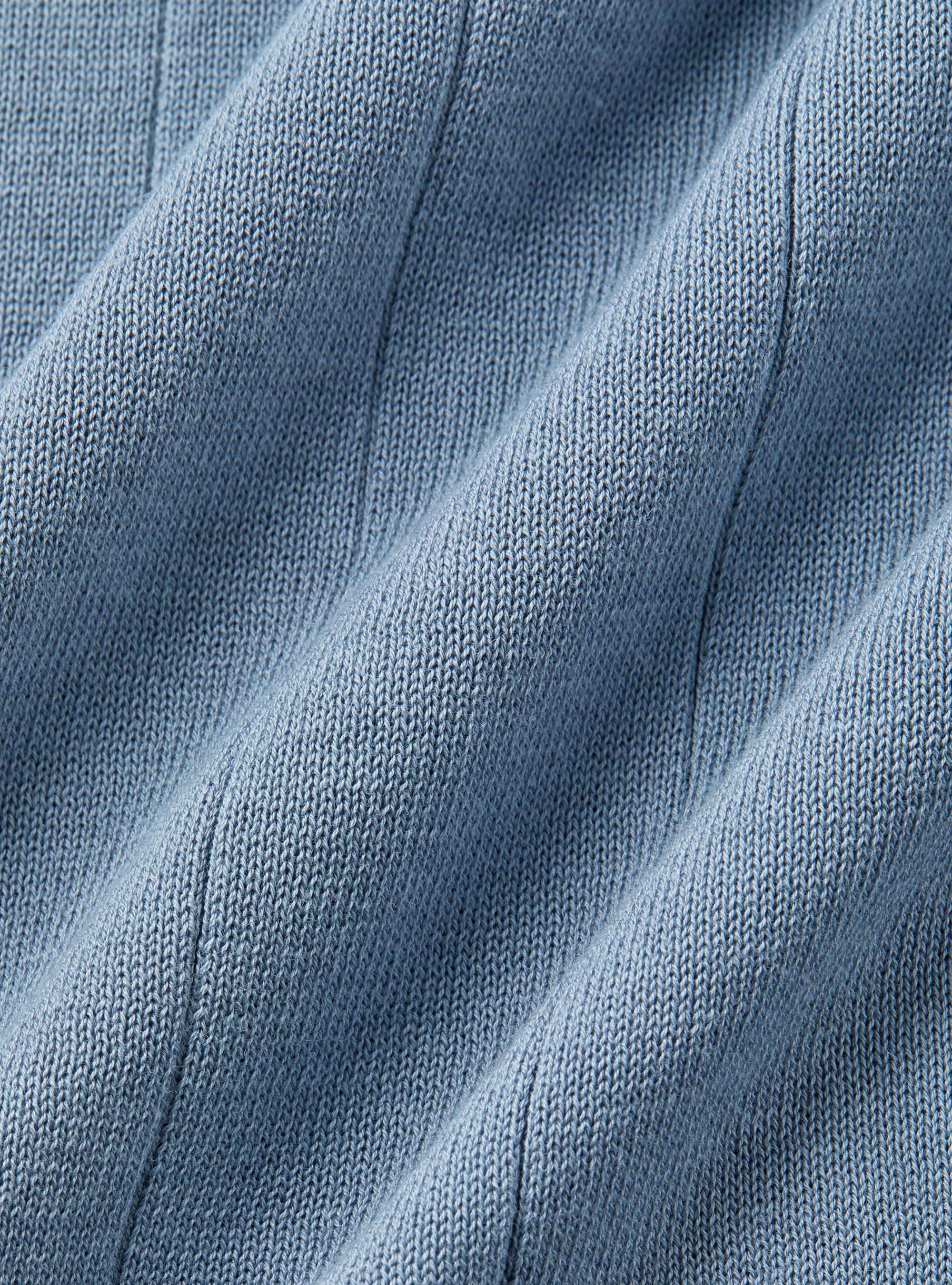 Pure cotton flat-ribbed sweater, AVIO 0292C