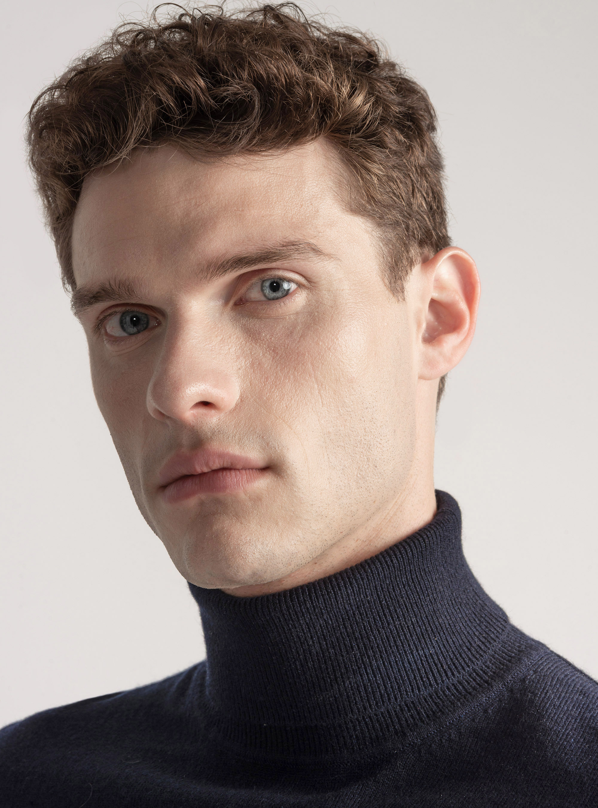 Cashmere turtleneck, NAVY BLUE
