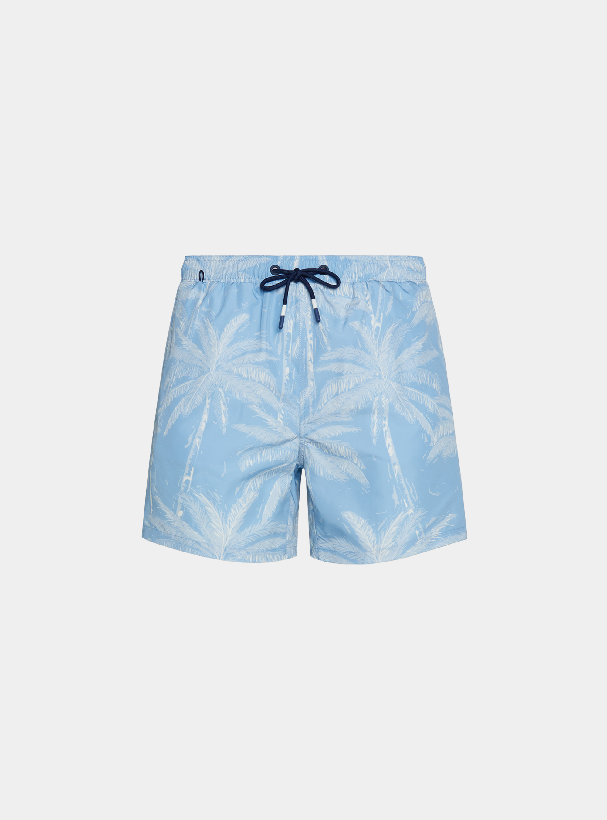 Palm print swimwear, LIGHT BLUE