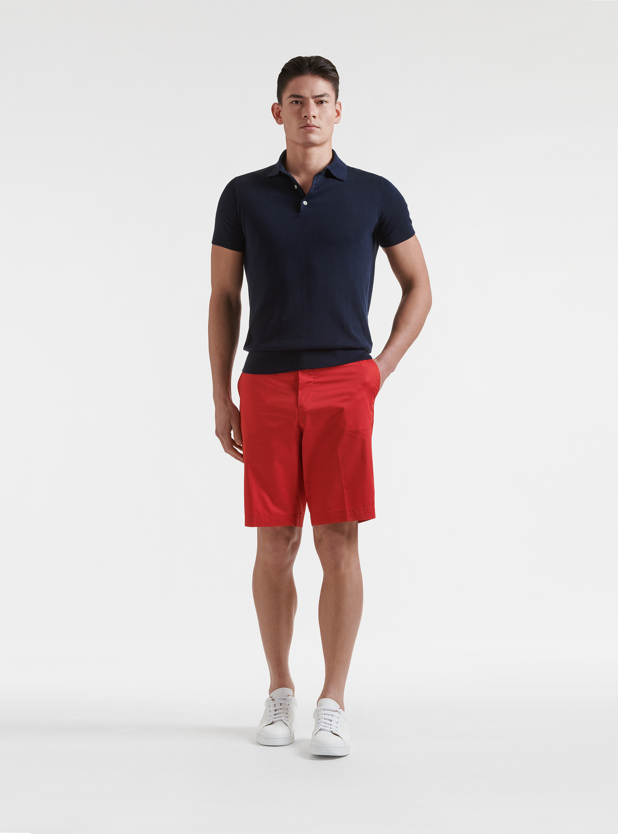 Bermudas de sarga ligera, ROJO