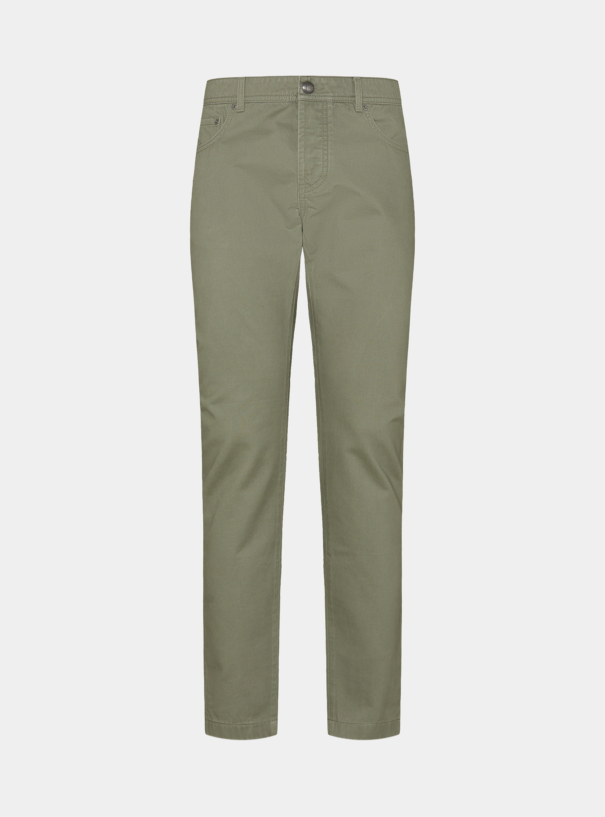 Slim-fit cotton twill trousers, SALVIA 0602C