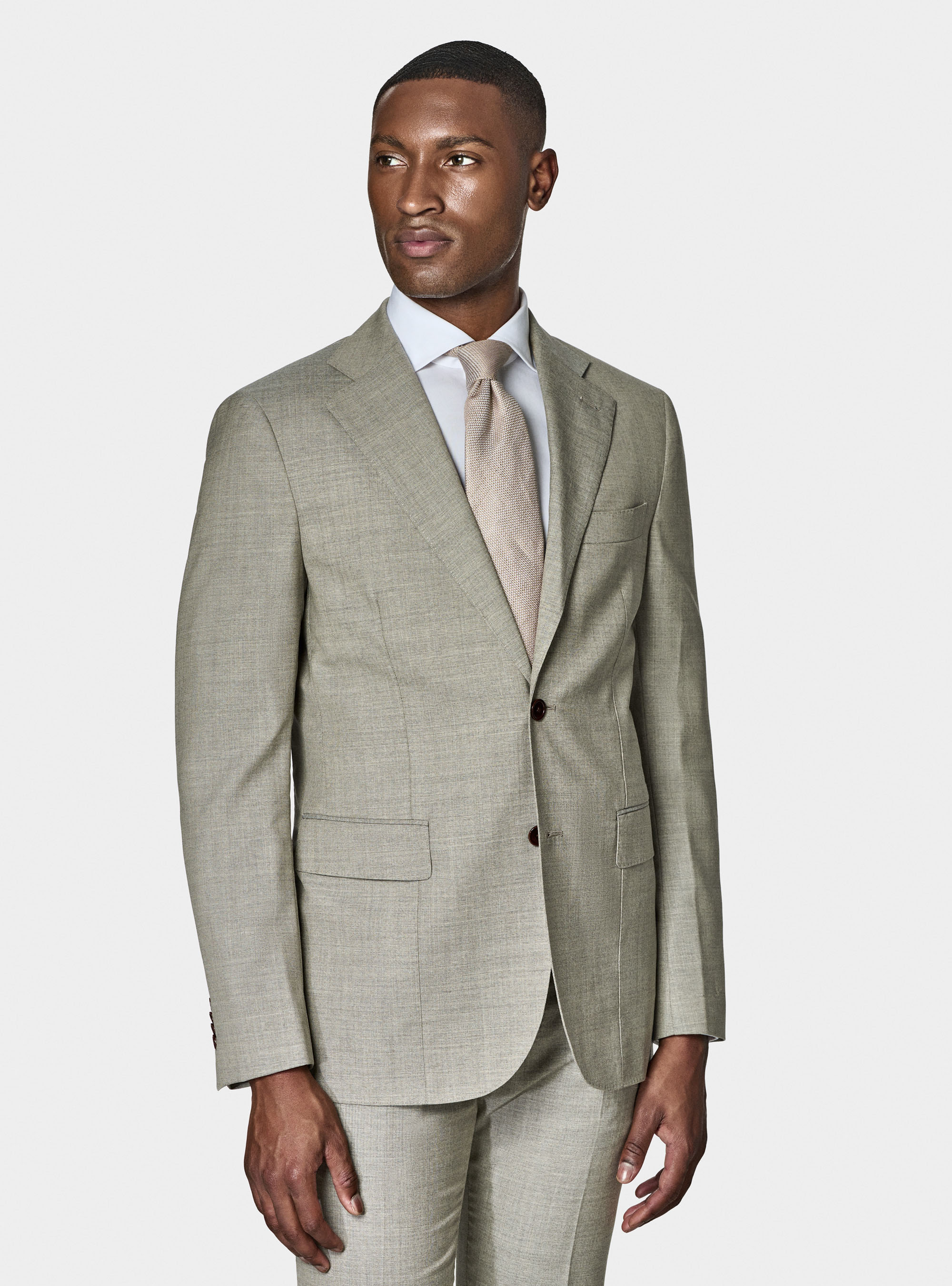 Pure wool suit blazer Vitale Barberis Canonico, ECRU