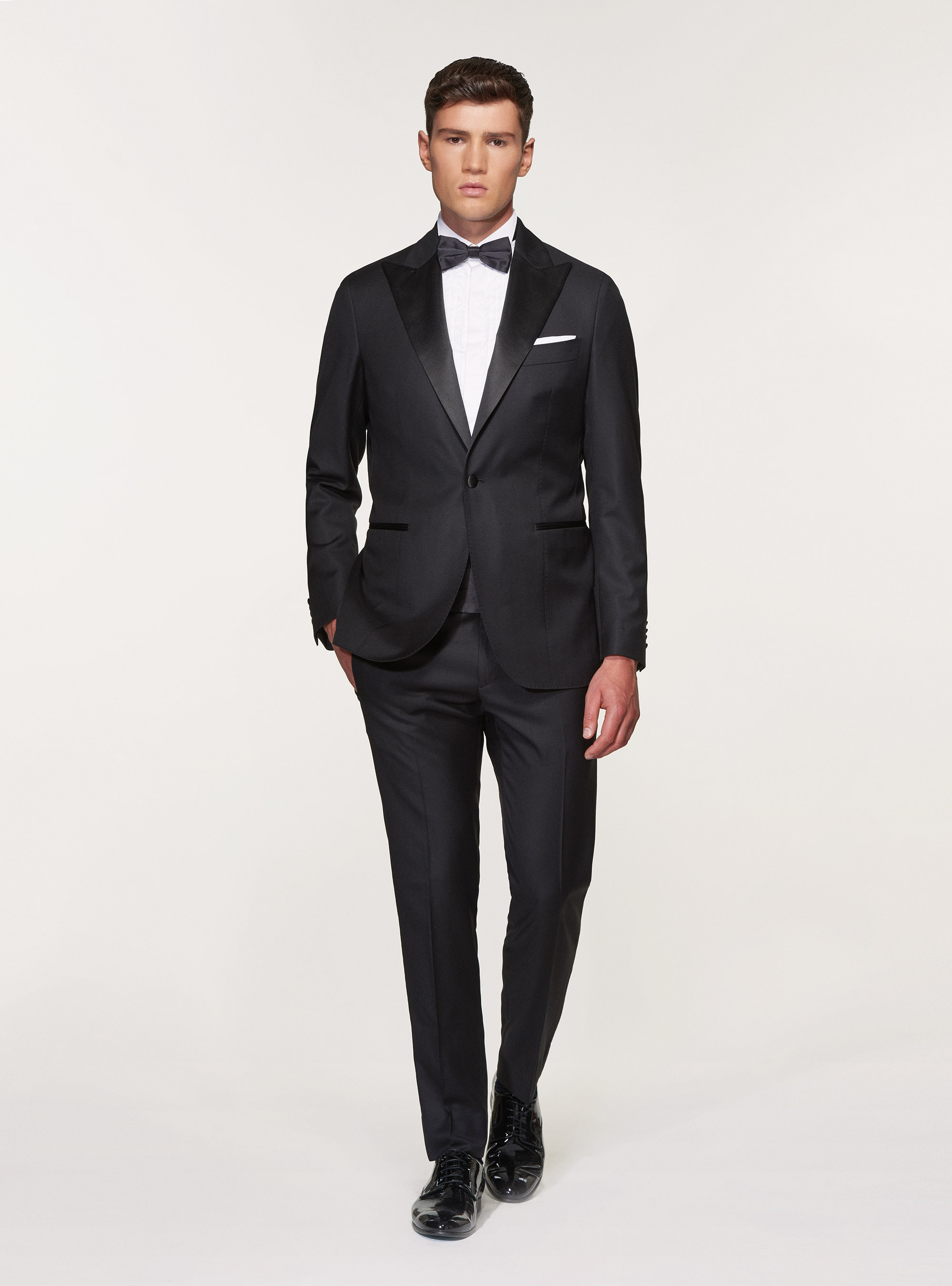 Smoking noir en pure laine fine 110s Vitale Barberis Canonico, 