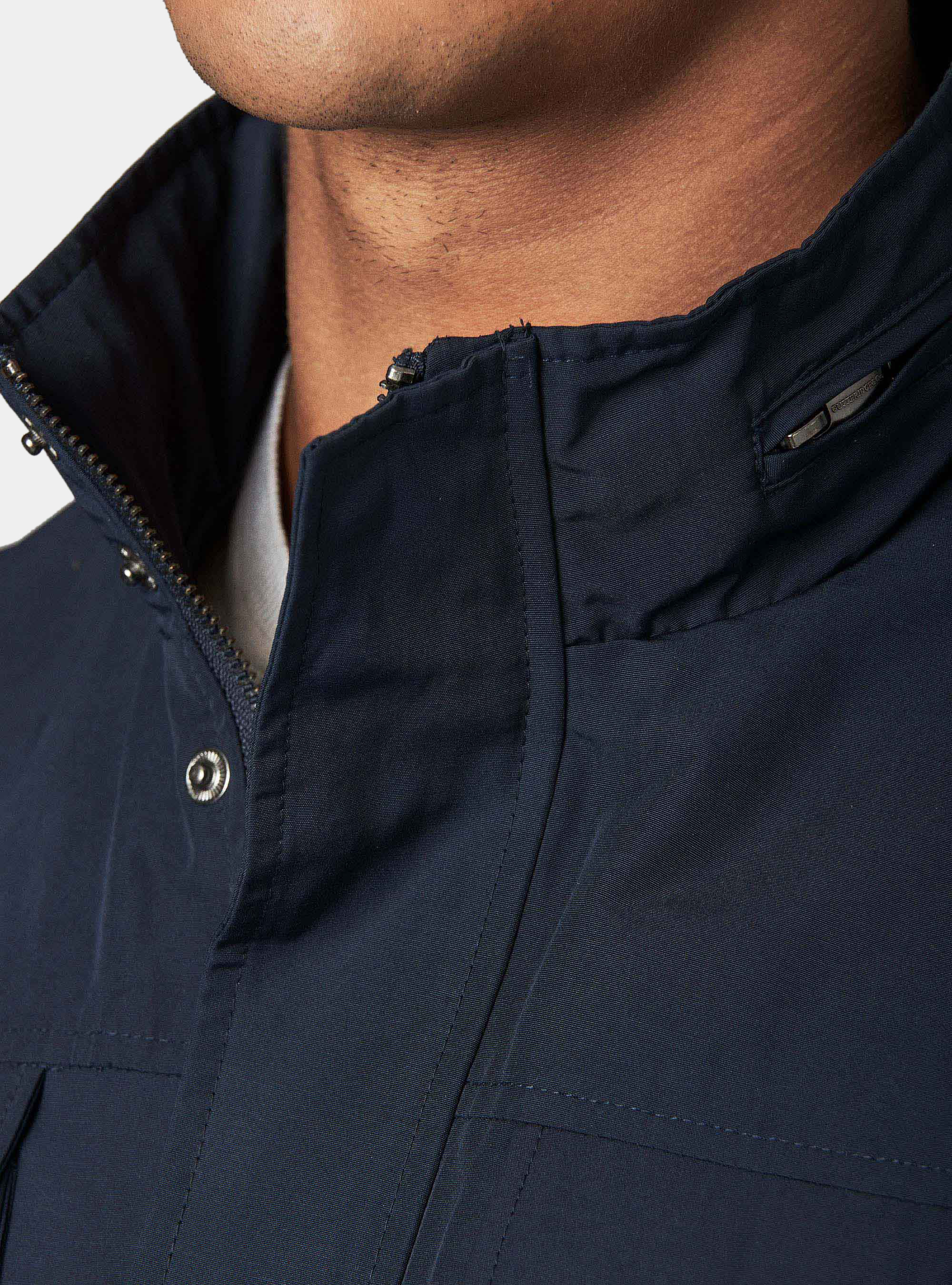 Blend Technical cotton field jacket, NAVY BLUE