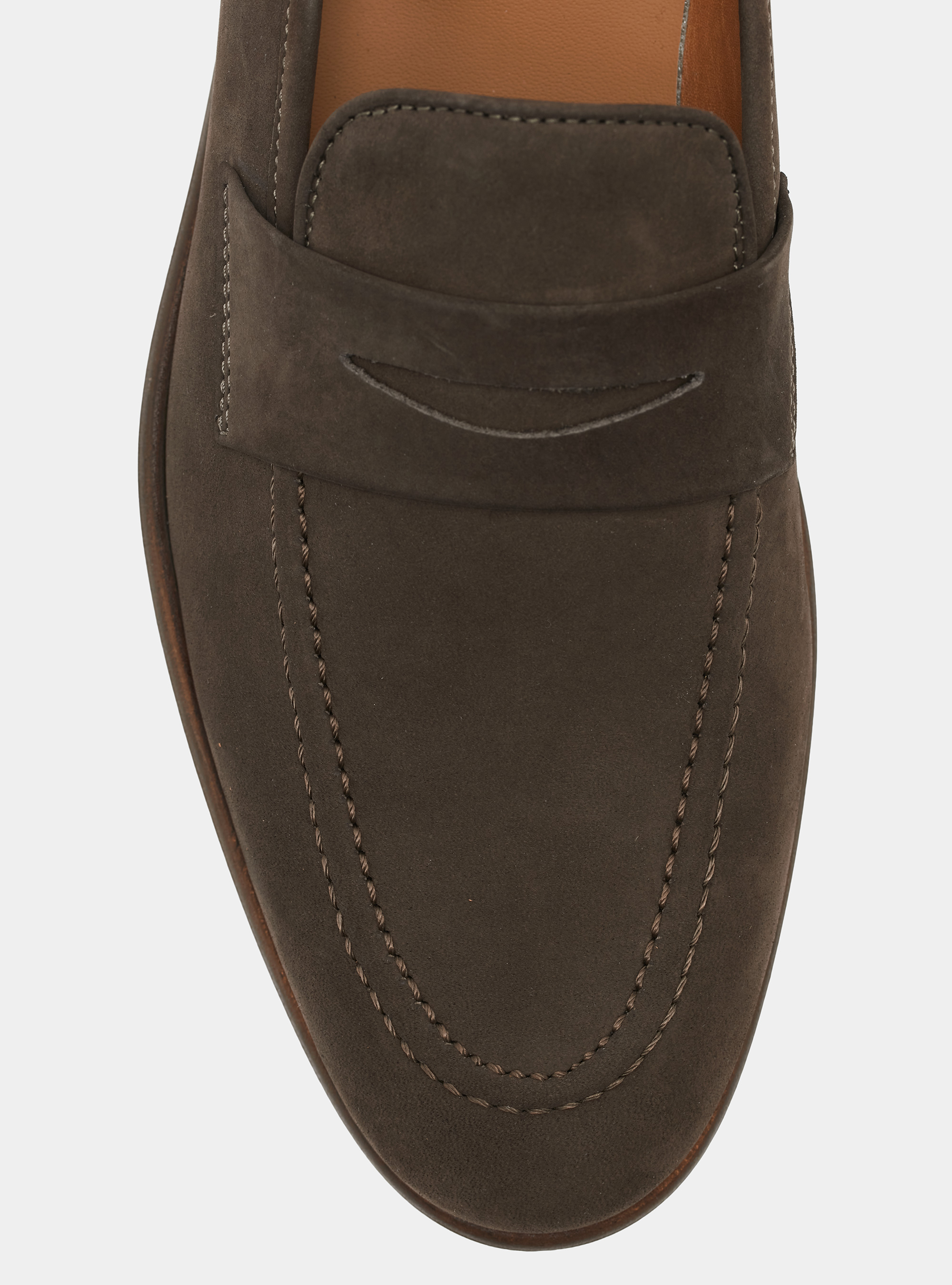 Mocassins en nubuck, MARRON