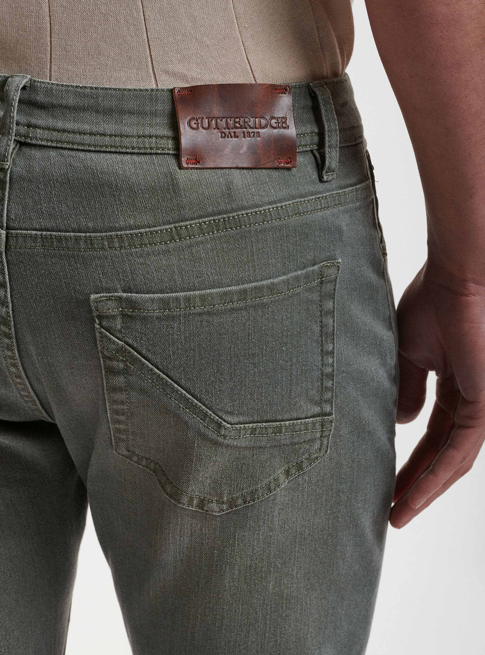 Jeans colorati tinto filo, SALVIA 0602C