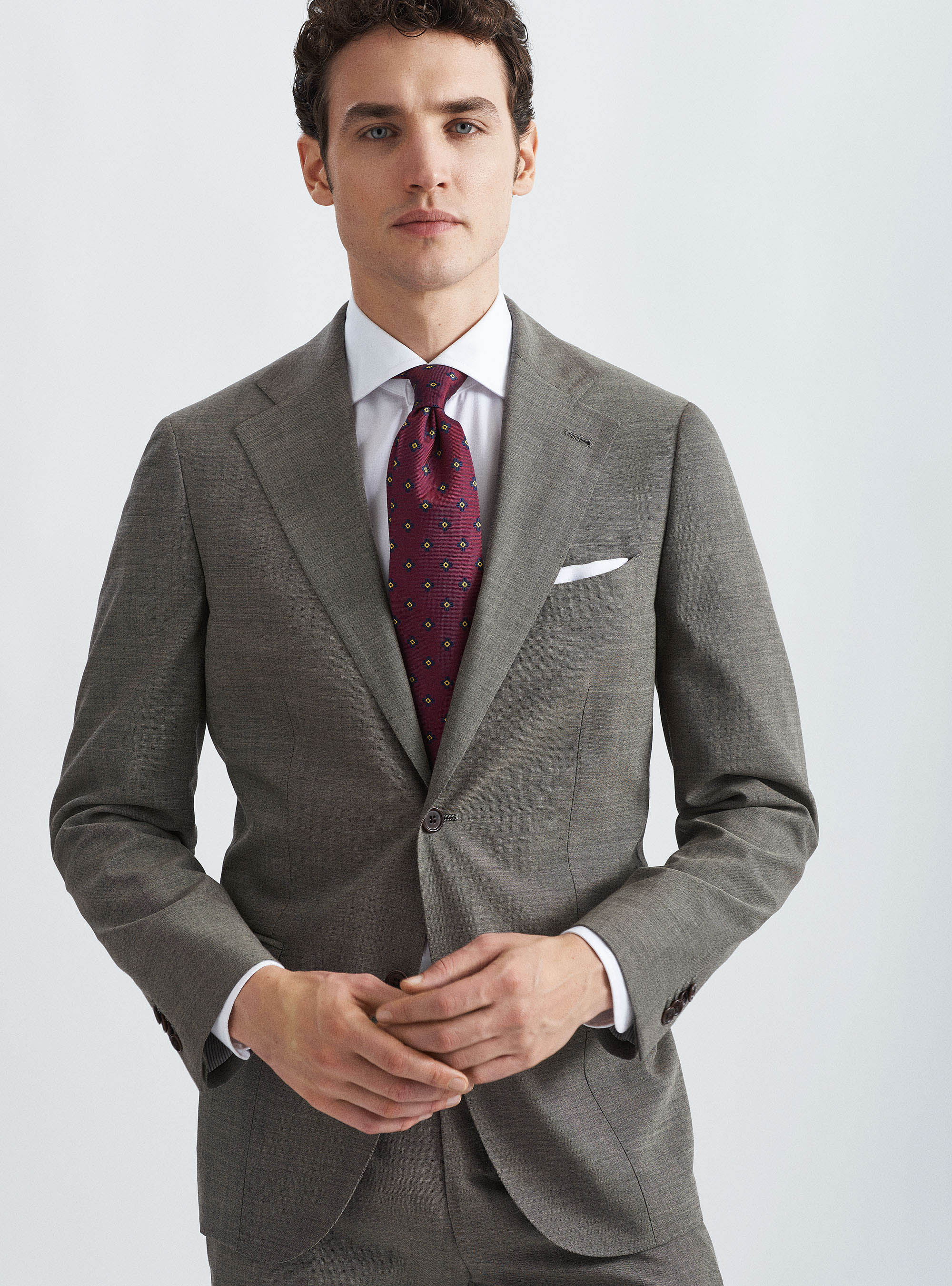 Fresh wool suit blazer, ECRU