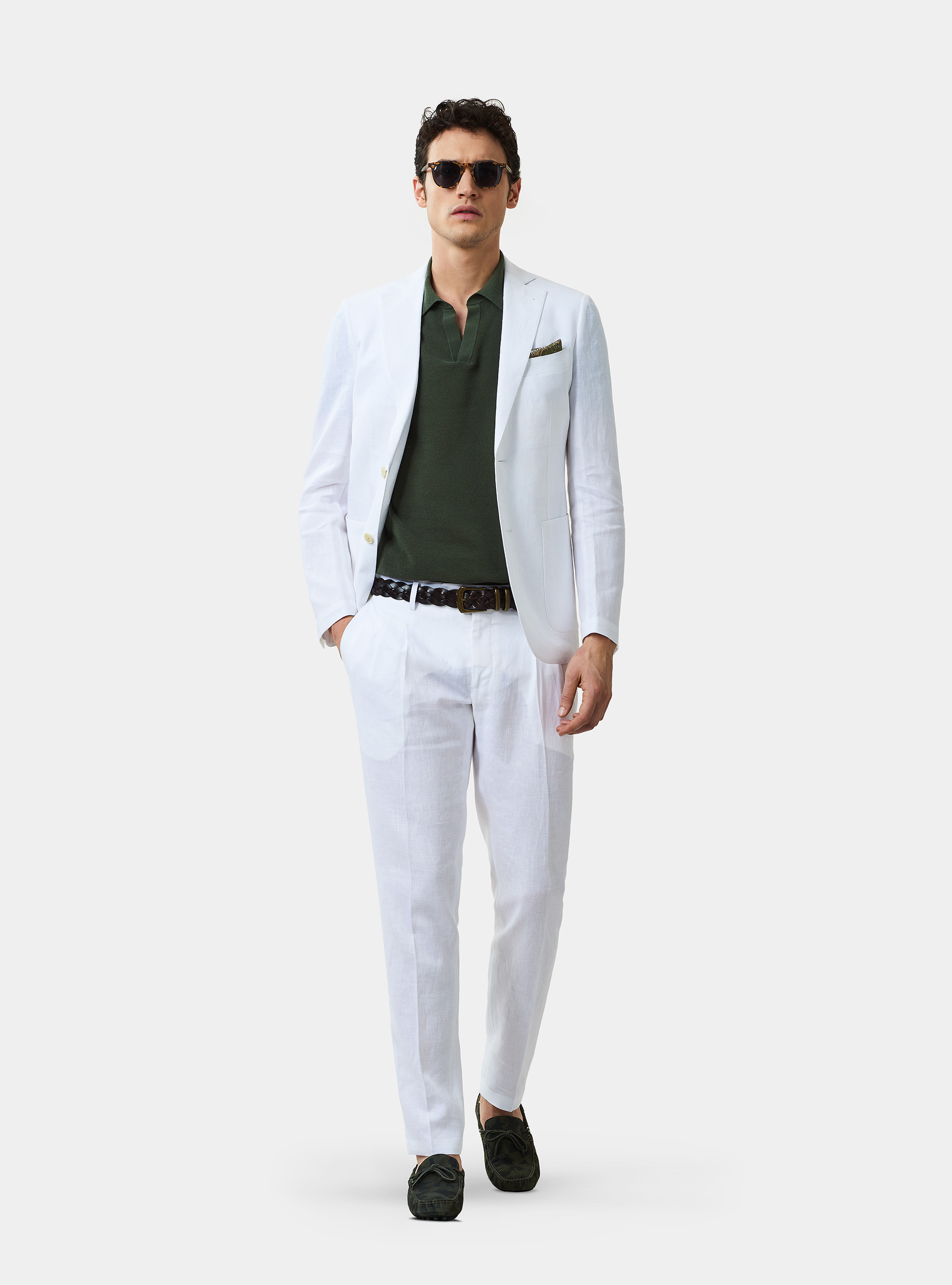 Anzugjacke aus reinem Leinen, BIANCO 0099C