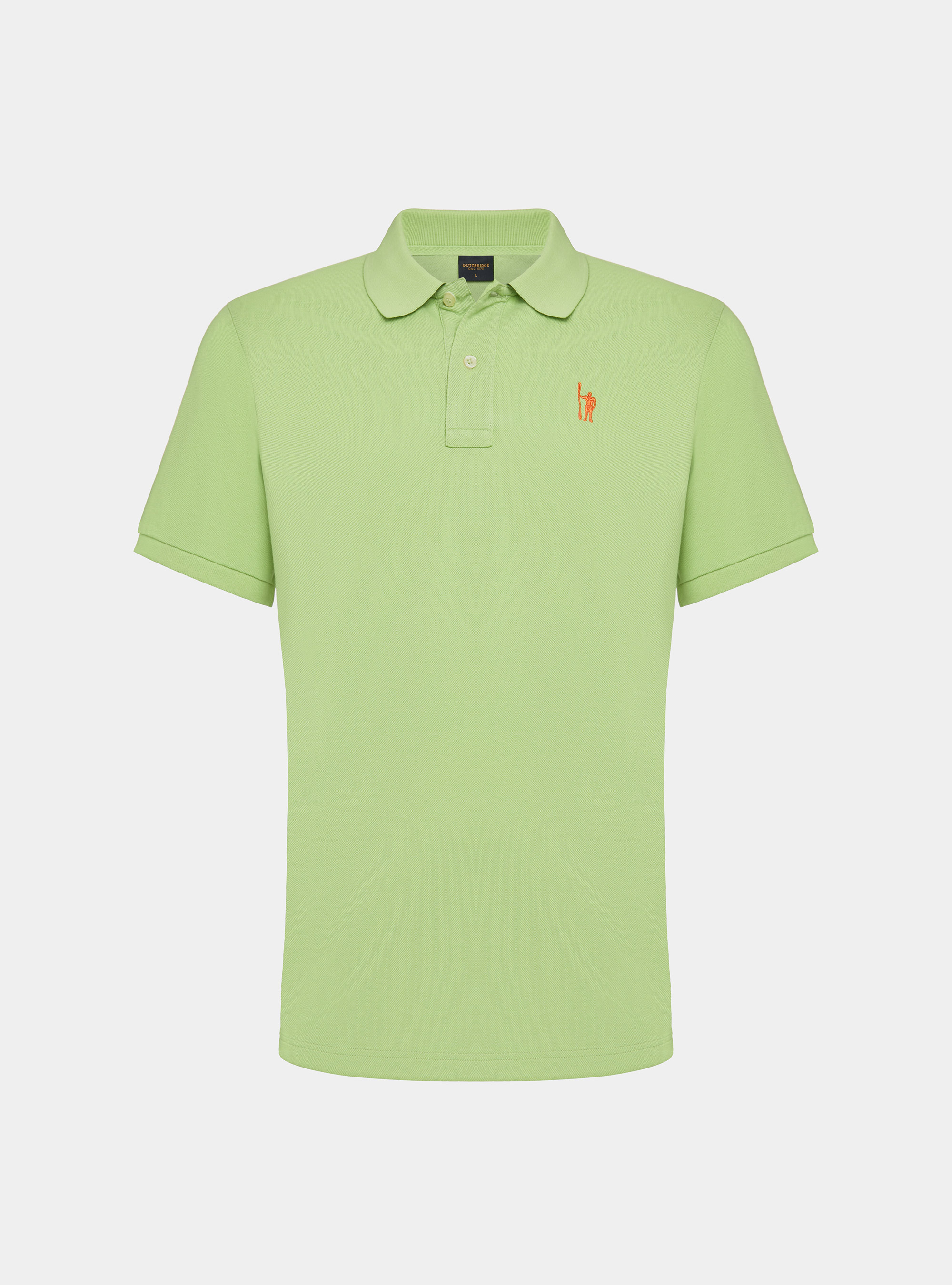 Piqu&eacute; polo shirt with embroidery, 0620C VERDE CHIARO
