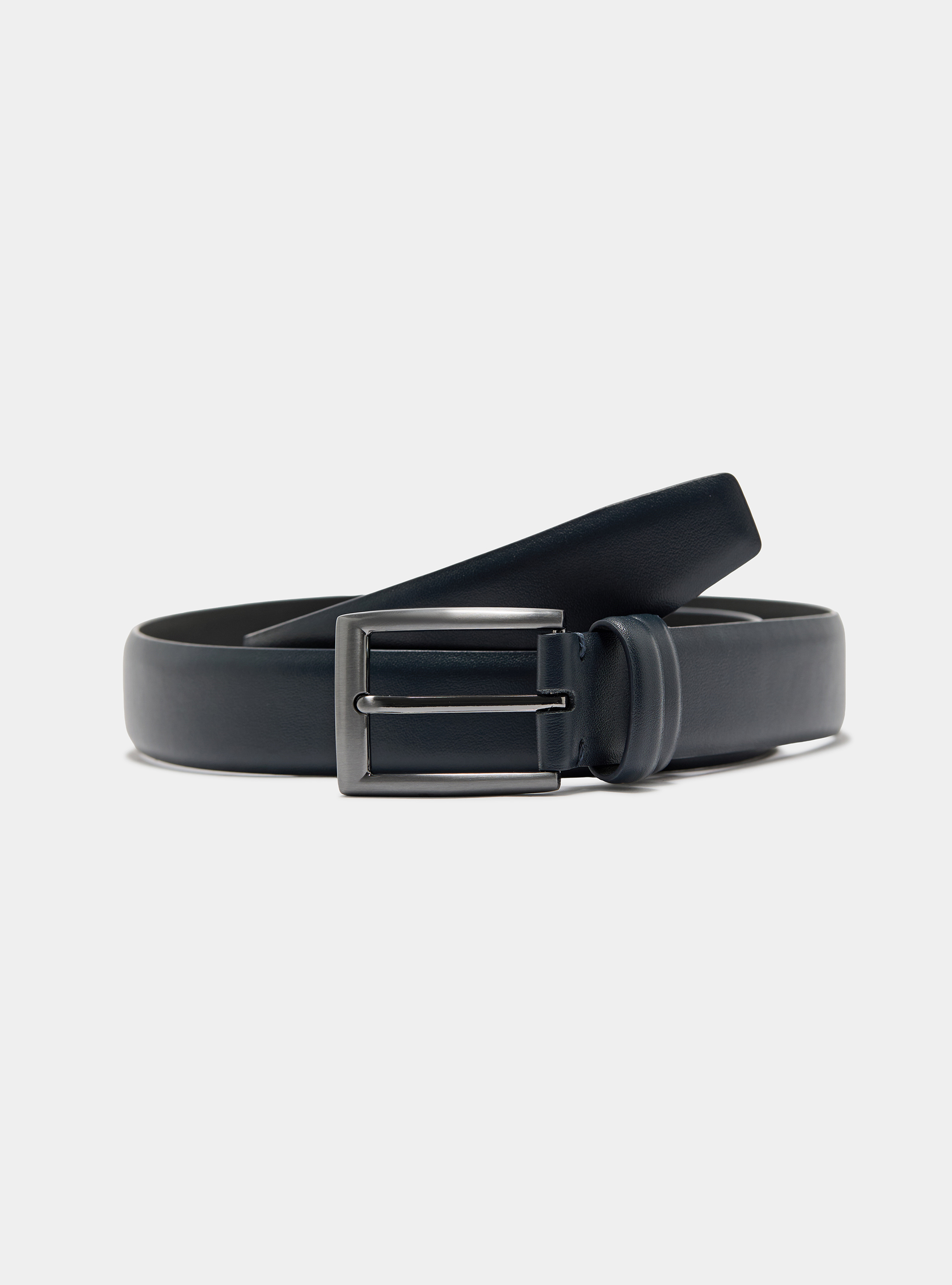 Ceinture en cuir, BLEU MARINE