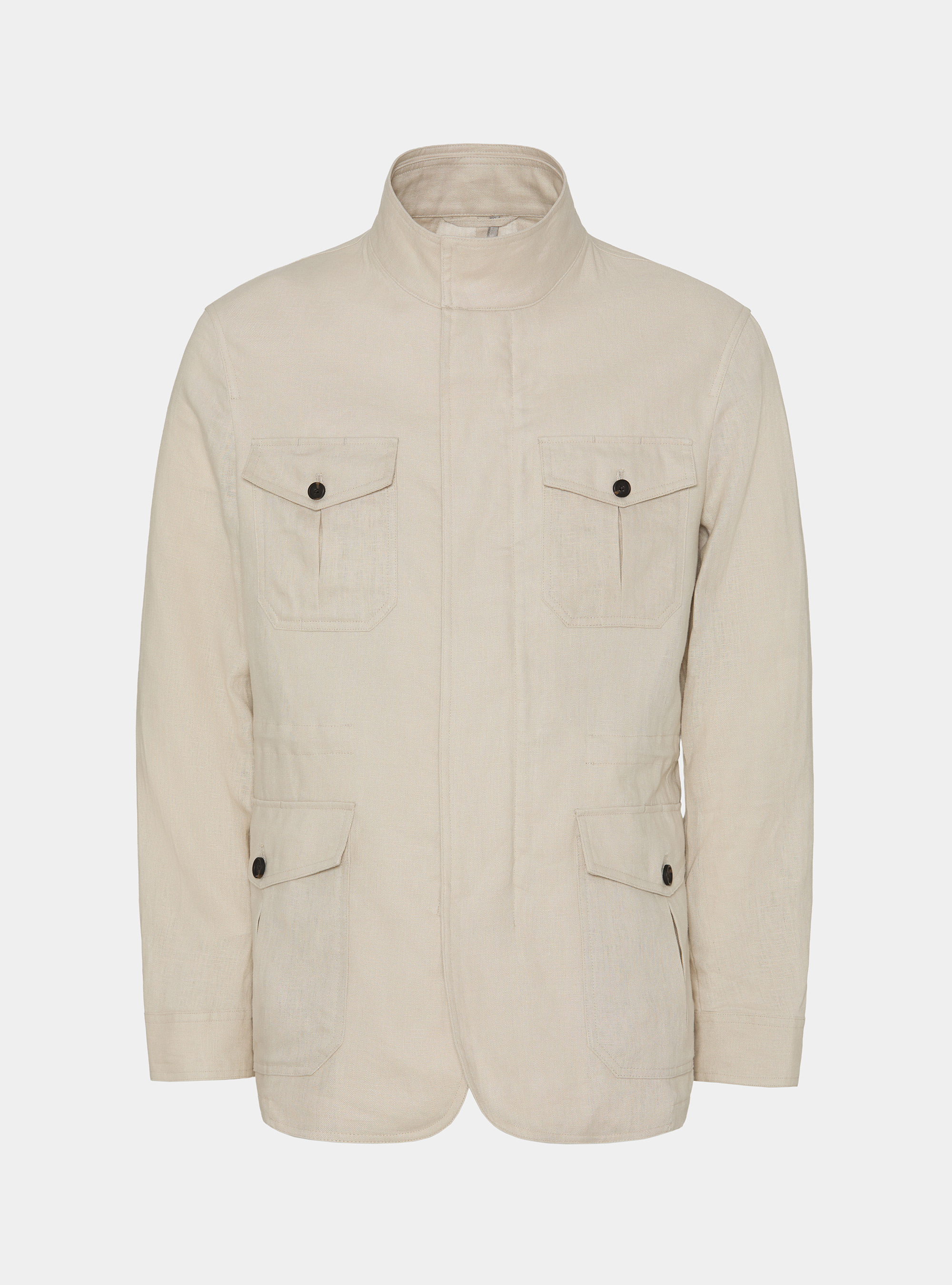 Field jacket en lin pur, &Atilde; CRU