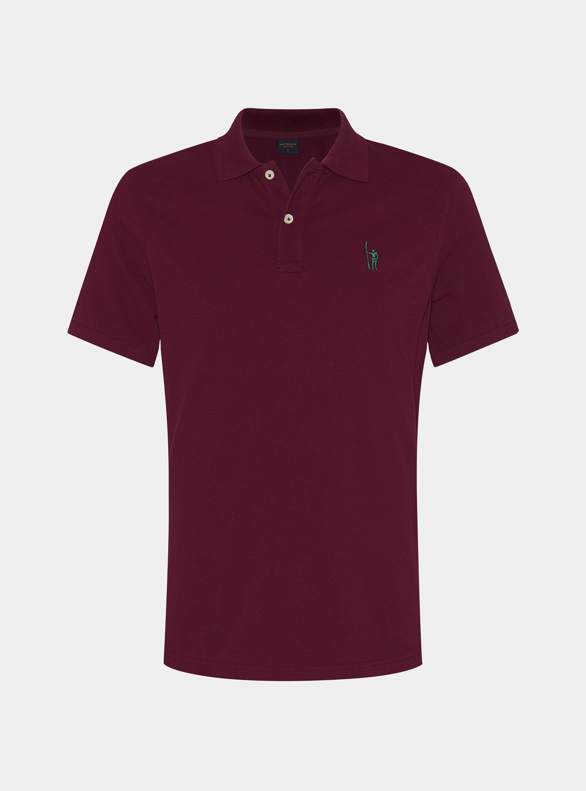 Polo cl&aacute;sico de piqu&eacute;, BURDEOS