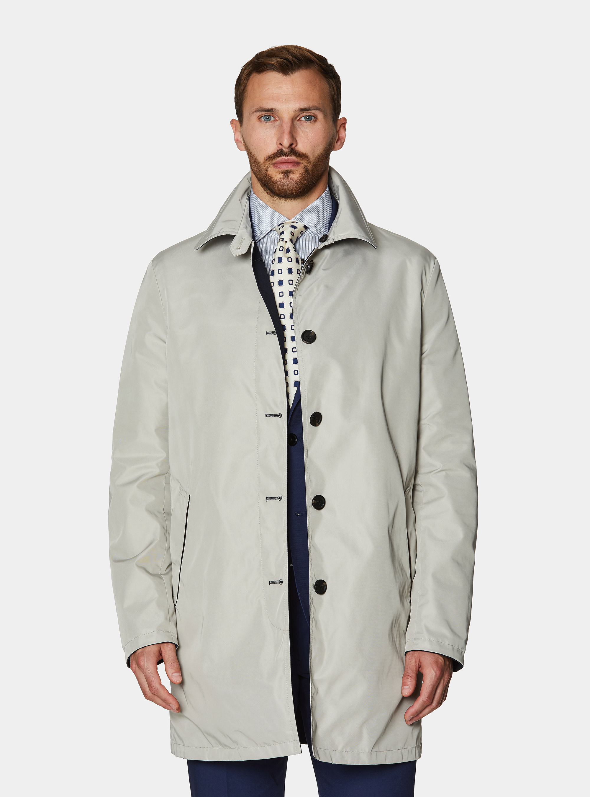 Reversible raincoat, NAVY BLUE