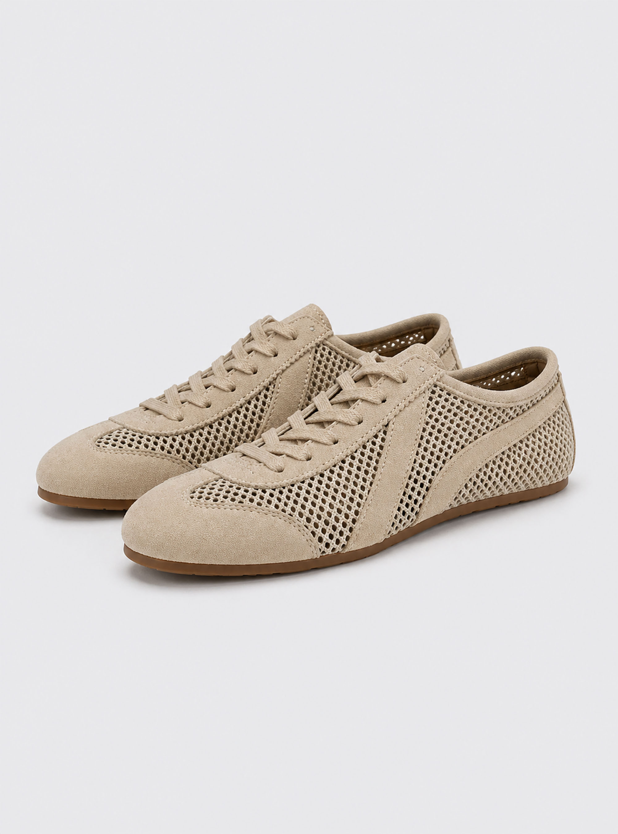 Sneakers en daim et mesh, &Atilde; CRU