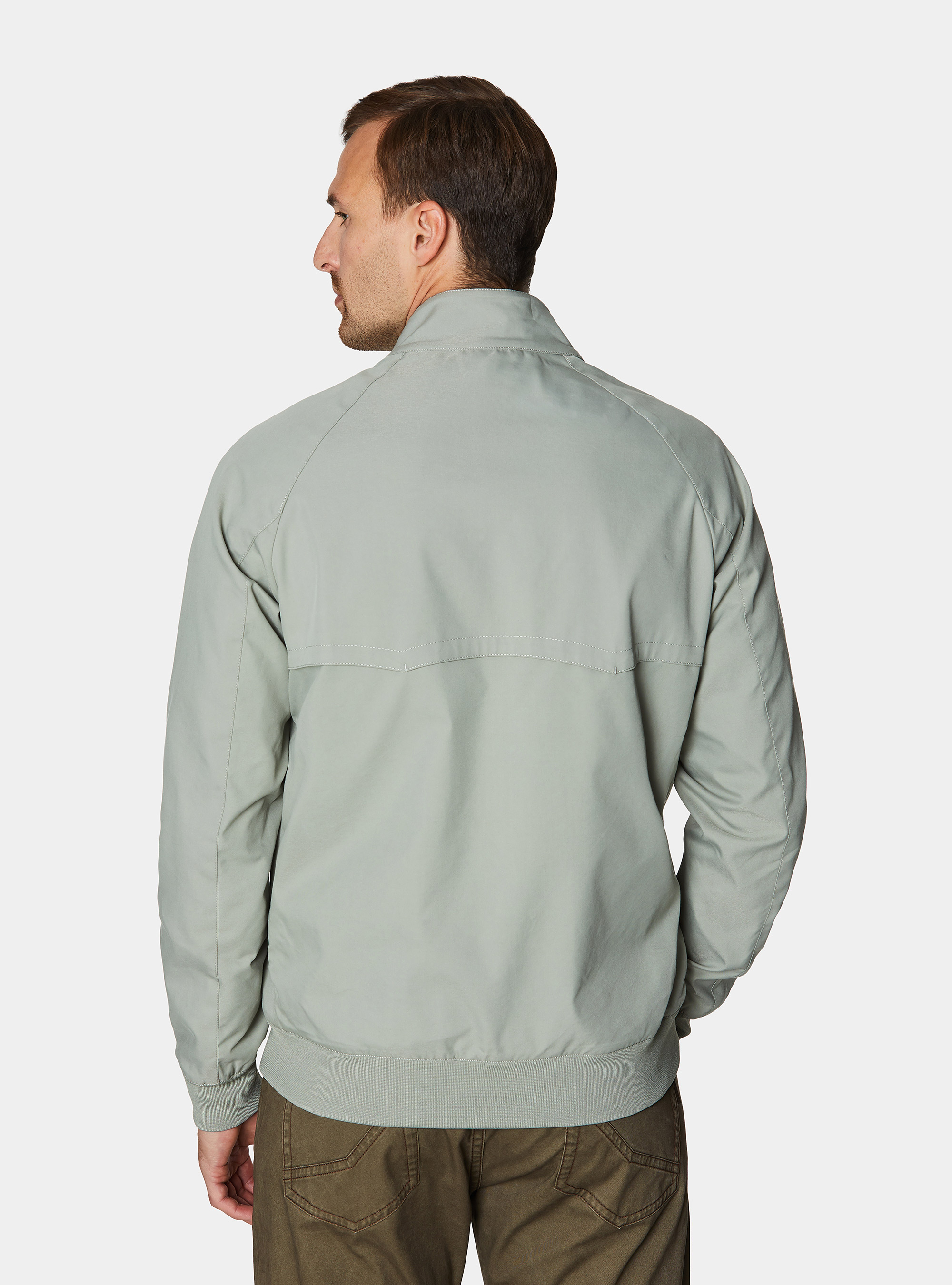 Blouson en coton m&eacute;lang&eacute;, SALVIA 0602C
