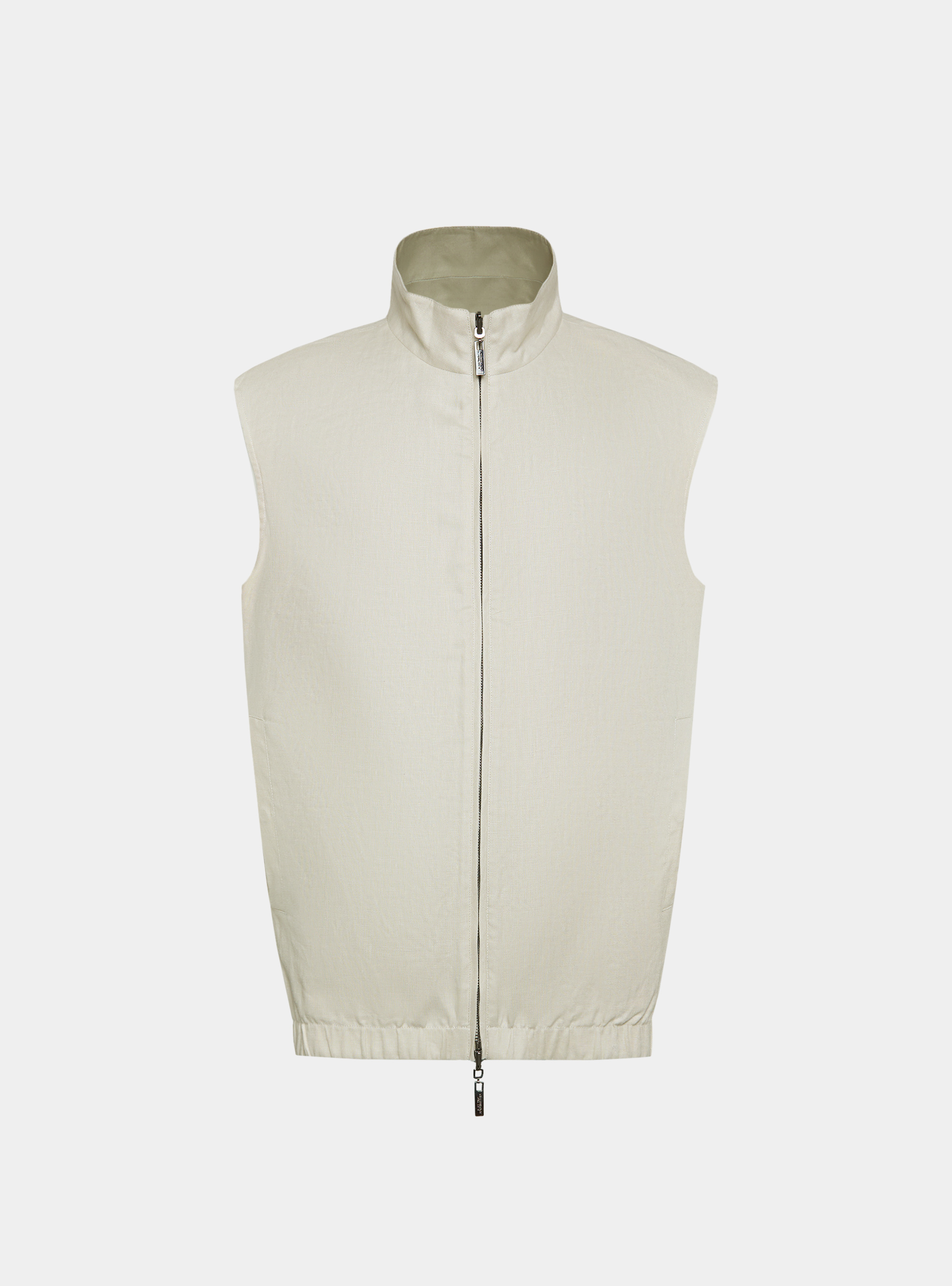 Reversible sleeveless in pure linen, ECRU