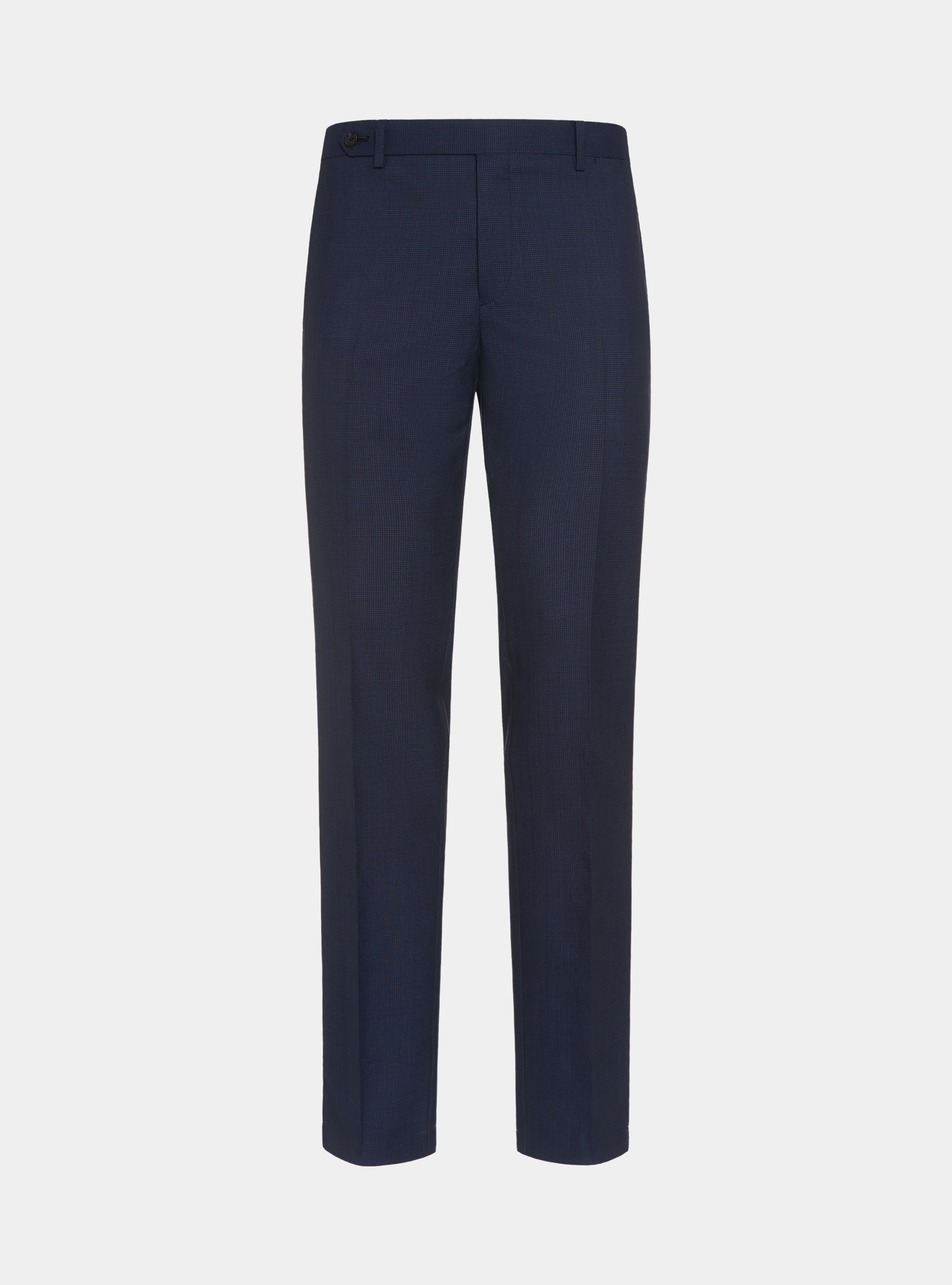 Houndstooth wool trousers, NAVY BLUE