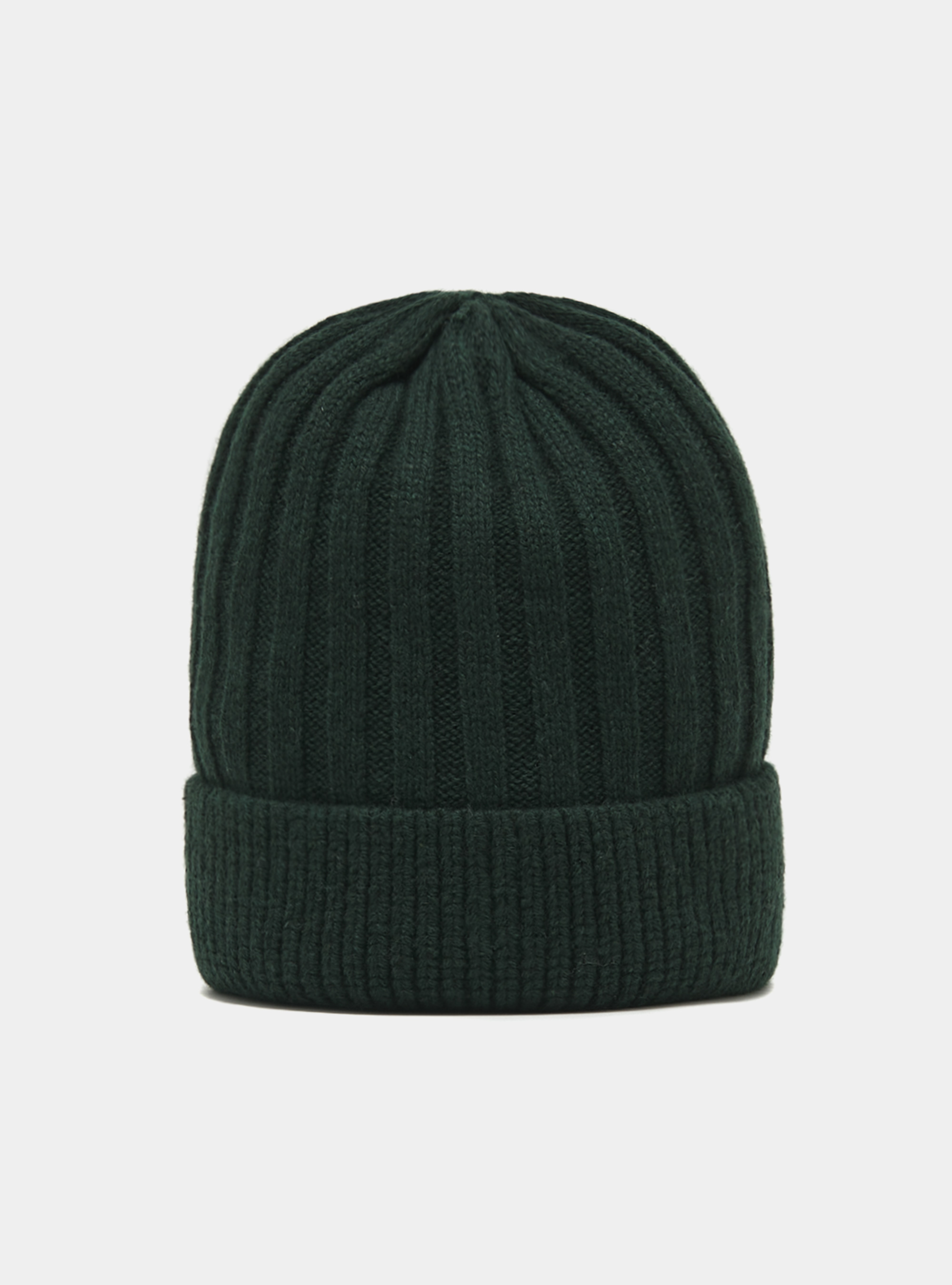 English rib cashmere blend hat, GREEN