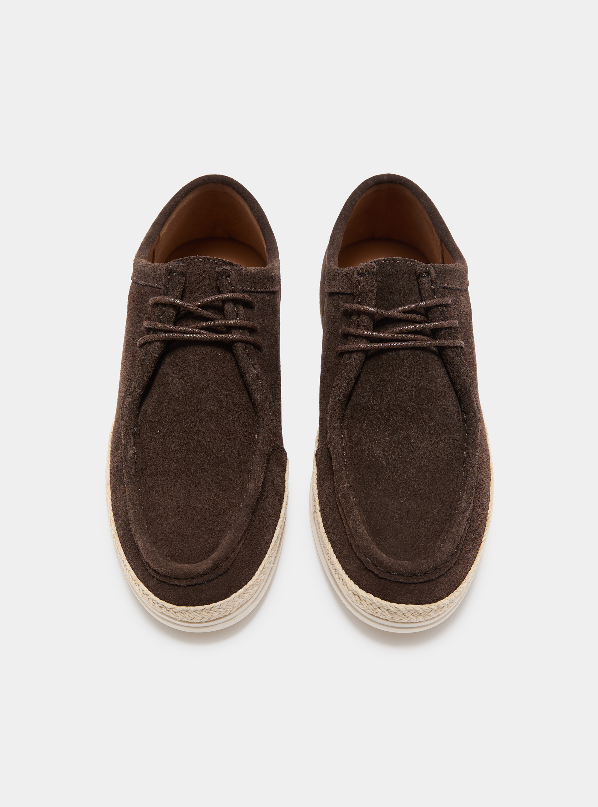 Paraboot &agrave; lacets en daim, MARRON