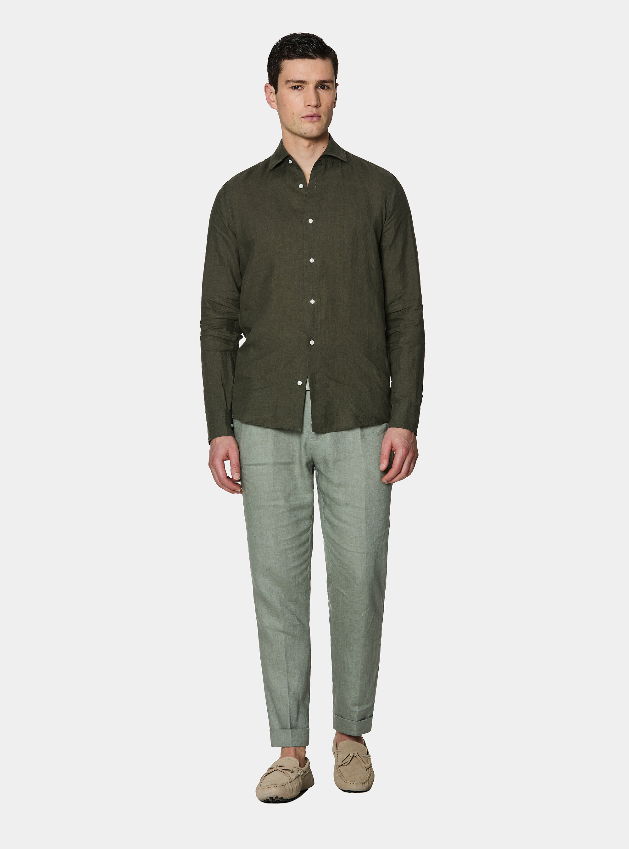 Pure linen shirt, MILITARE 0609C
