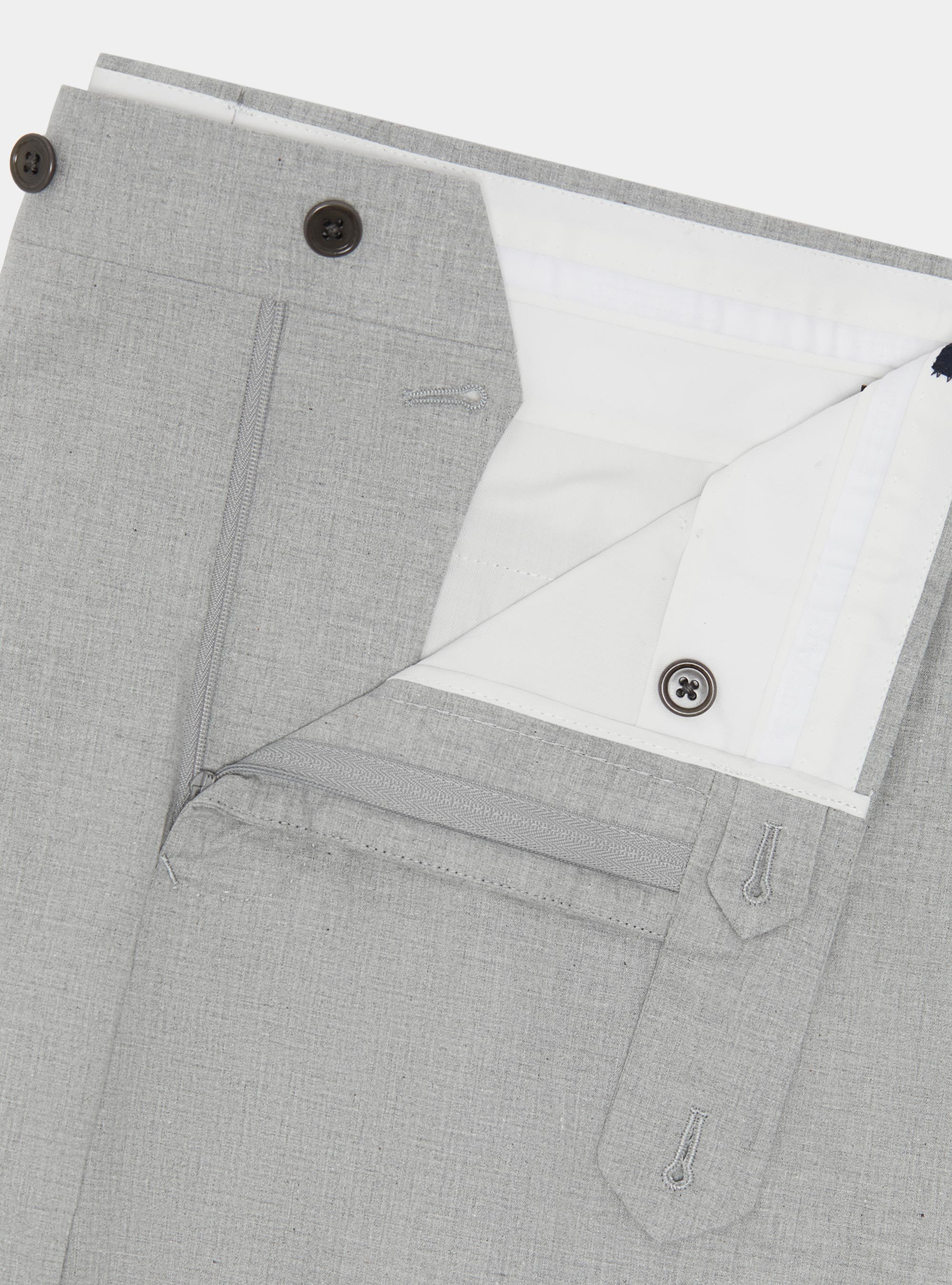 Graue Kleidungshose aus Stretch-Baumwolle, GRIGIO MELANGE 0151C