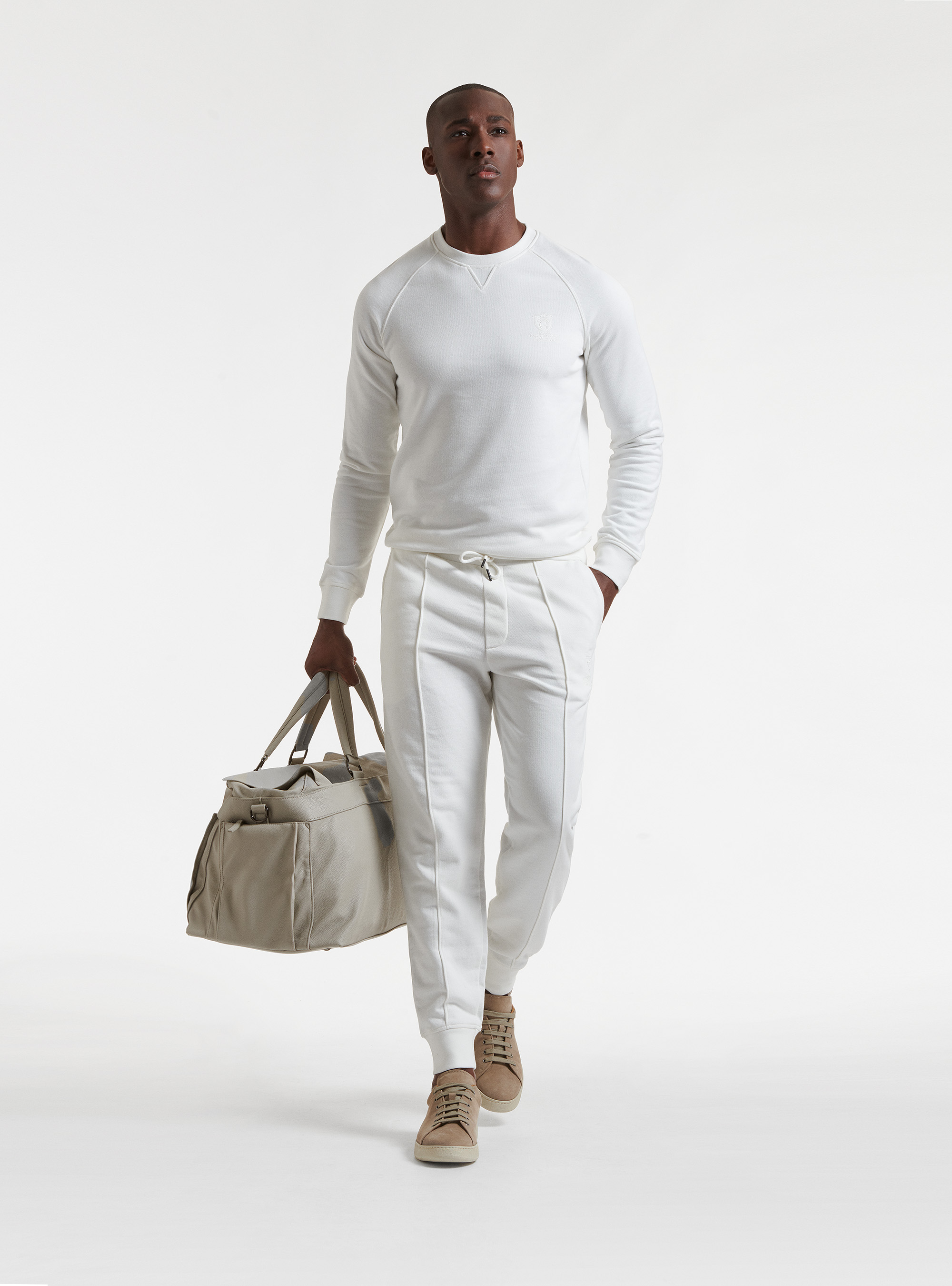 Solid-colour sweatshirt, WHITE